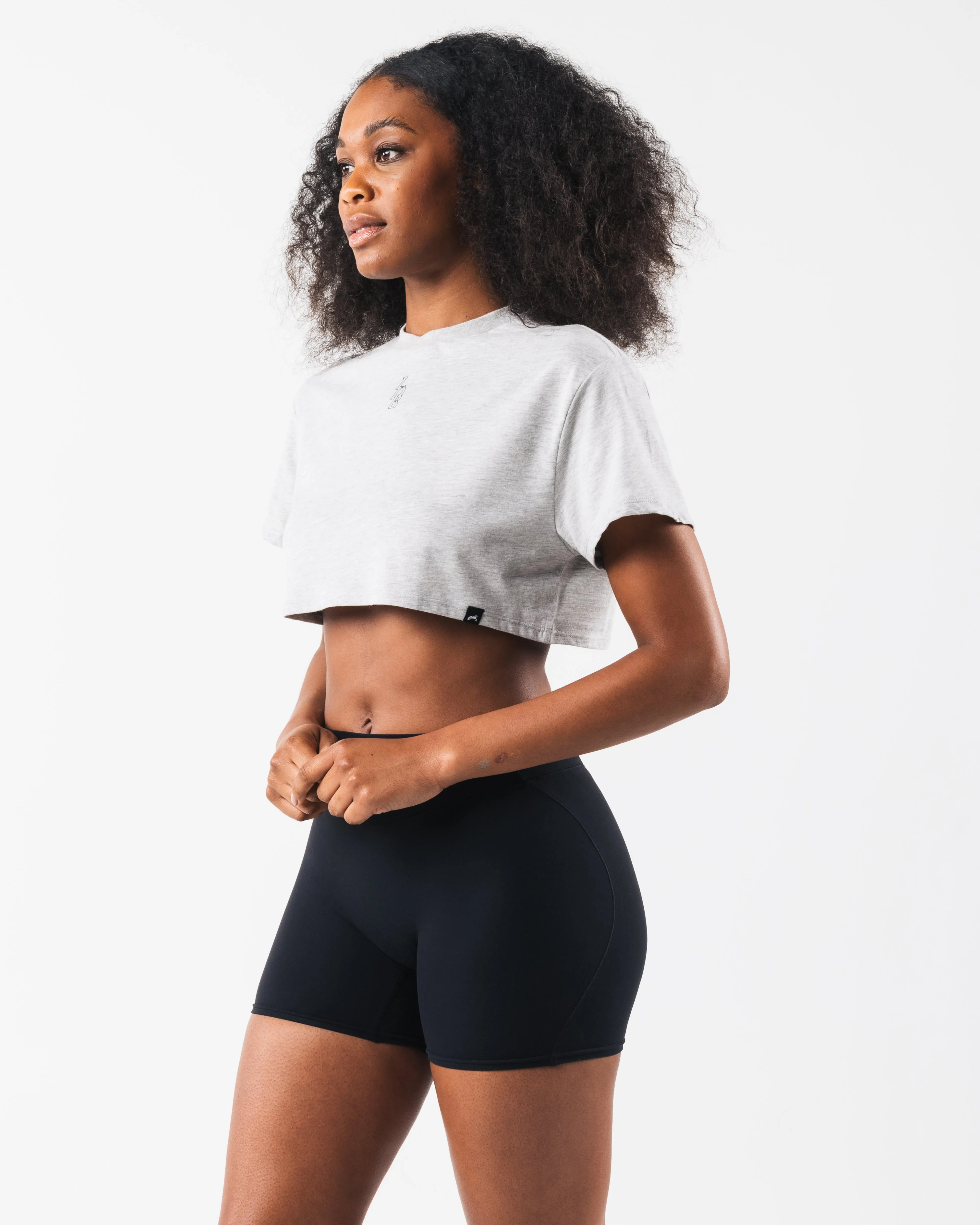 LDB Oversized Crop Tee - Heather Cloud sold by Alphalete product image thumbnail 3