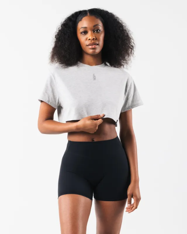 LDB Oversized Crop Tee - Heather Cloud sold by Alphalete