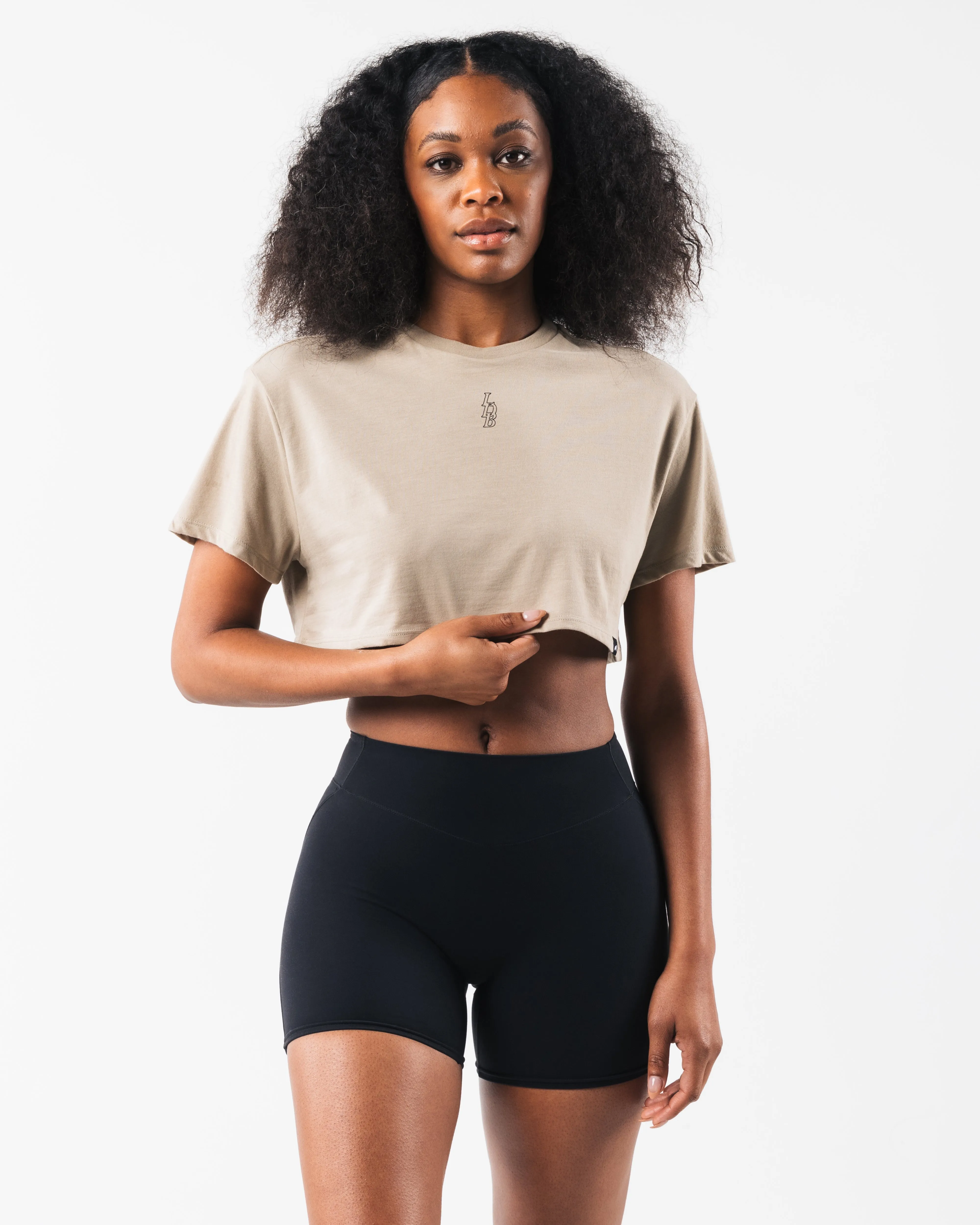 LDB Oversized Crop Tee - Dune sold by Alphalete