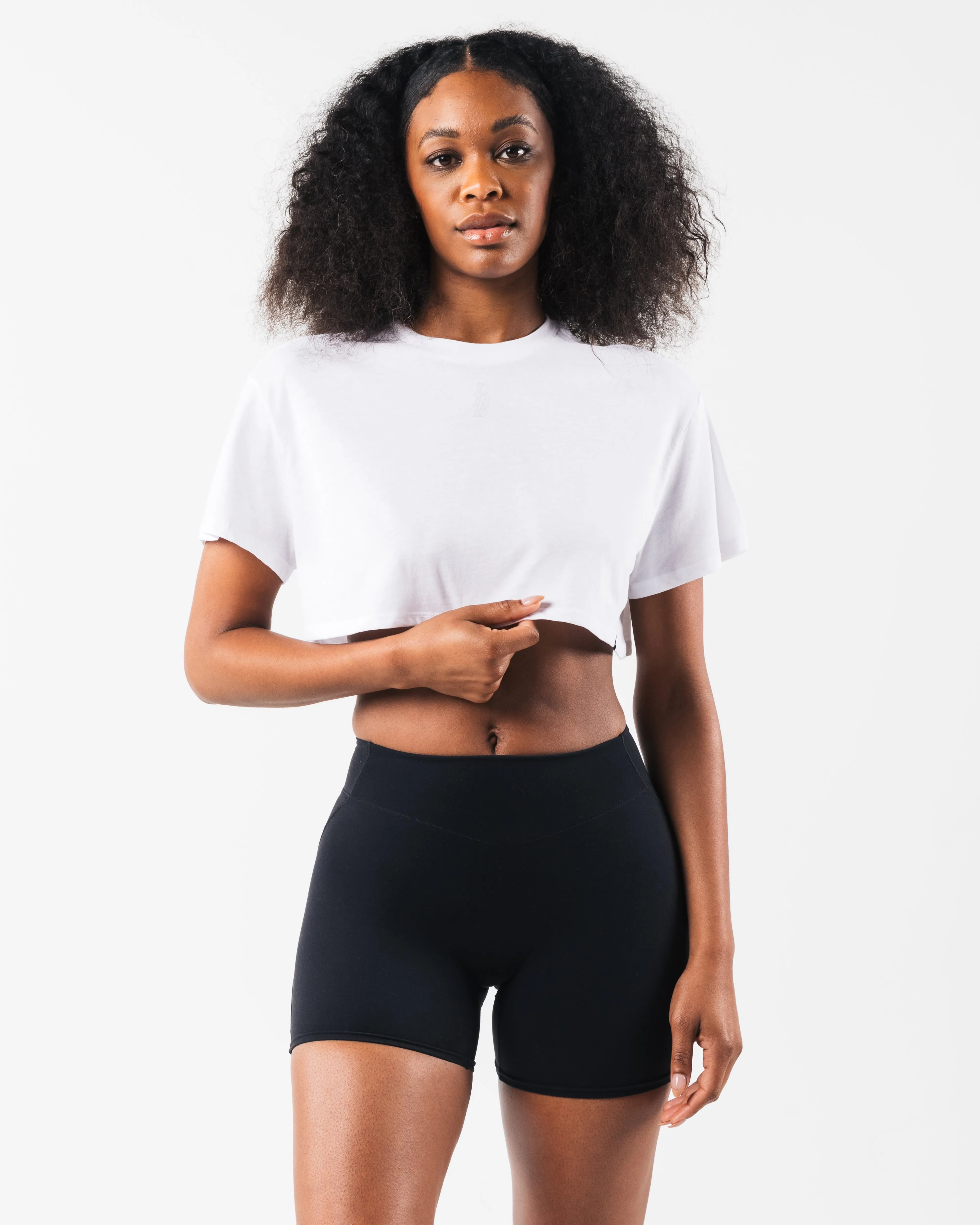 LDB Oversized Crop Tee - Optic White sold by Alphalete