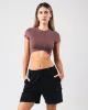 Angled Crop Tee - Sugar sold by Alphalete