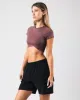 Angled Crop Tee - Sugar sold by Alphalete