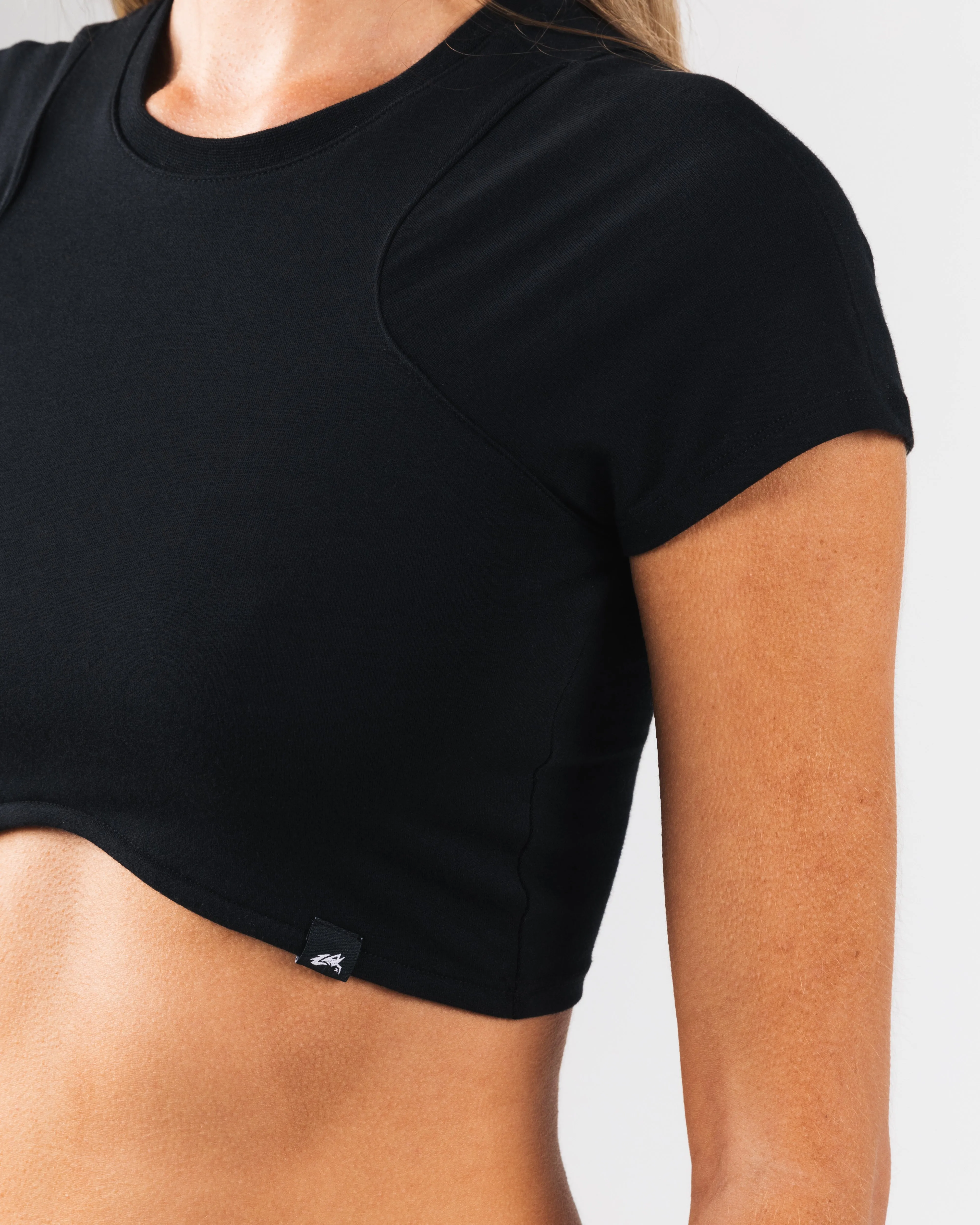 Angled Crop Tee - Black sold by Alphalete product image thumbnail 5