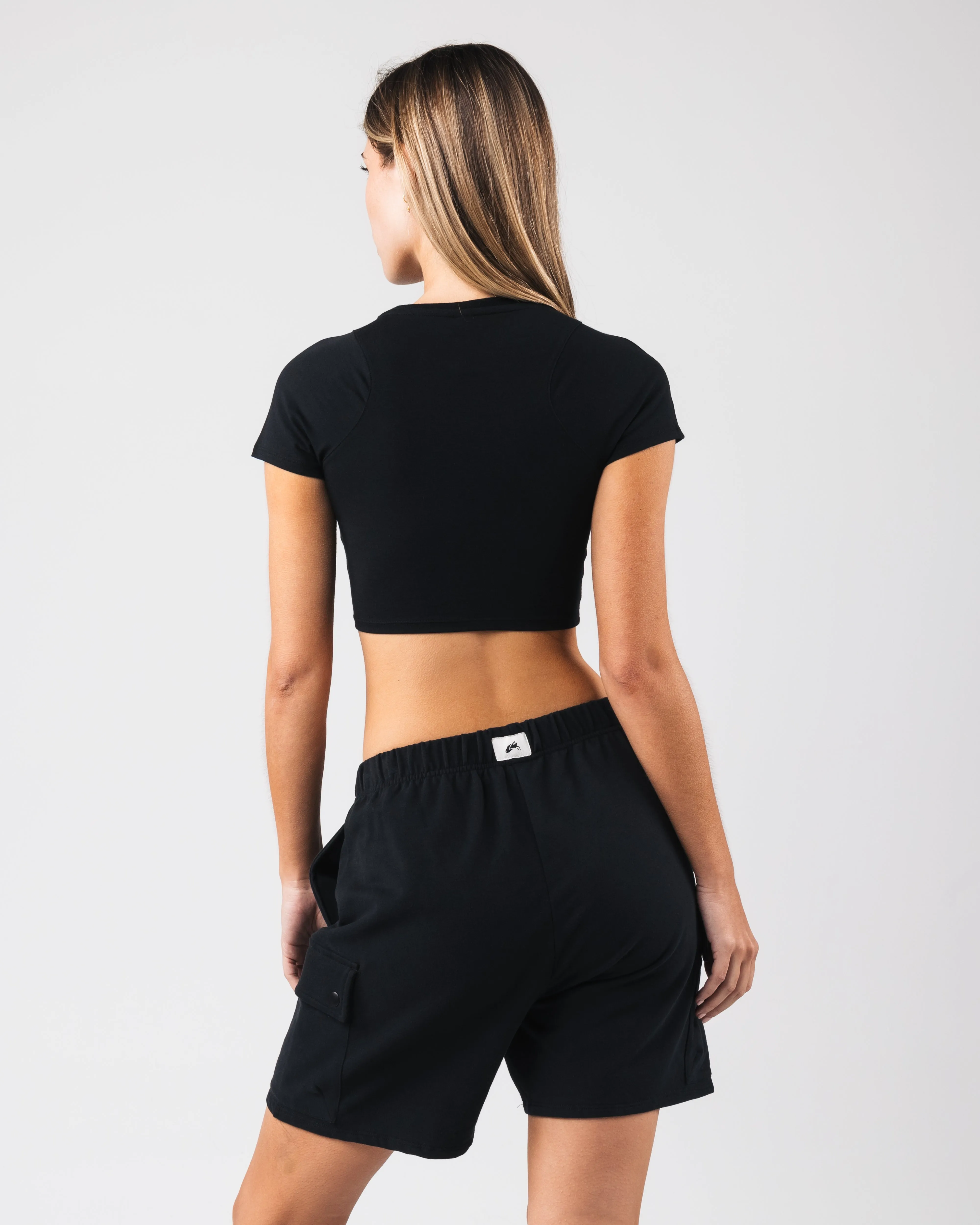 Angled Crop Tee - Black sold by Alphalete product image thumbnail 4