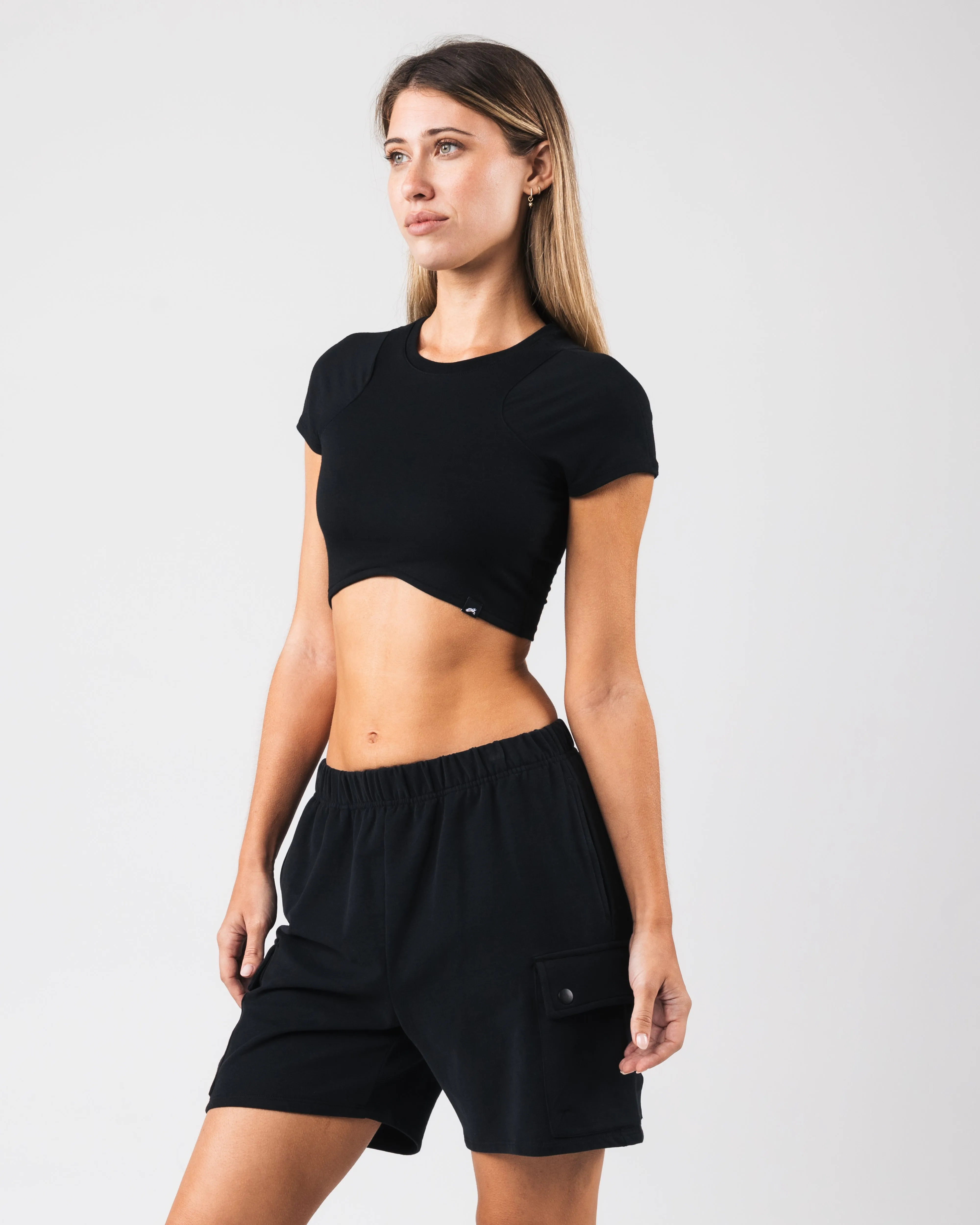 Angled Crop Tee - Black sold by Alphalete product image thumbnail 3