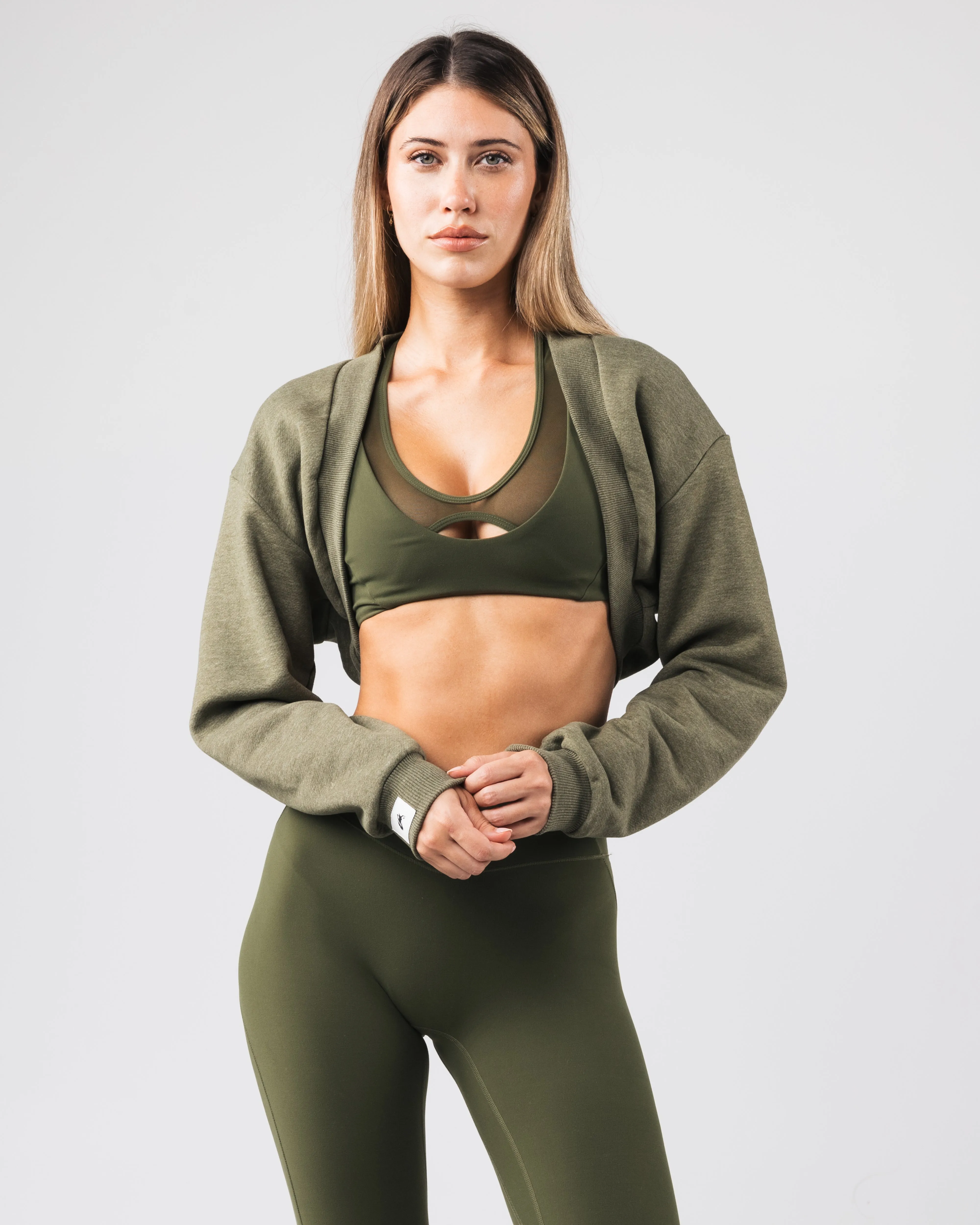 Overlay Shrug - Heather Grand sold by Alphalete
