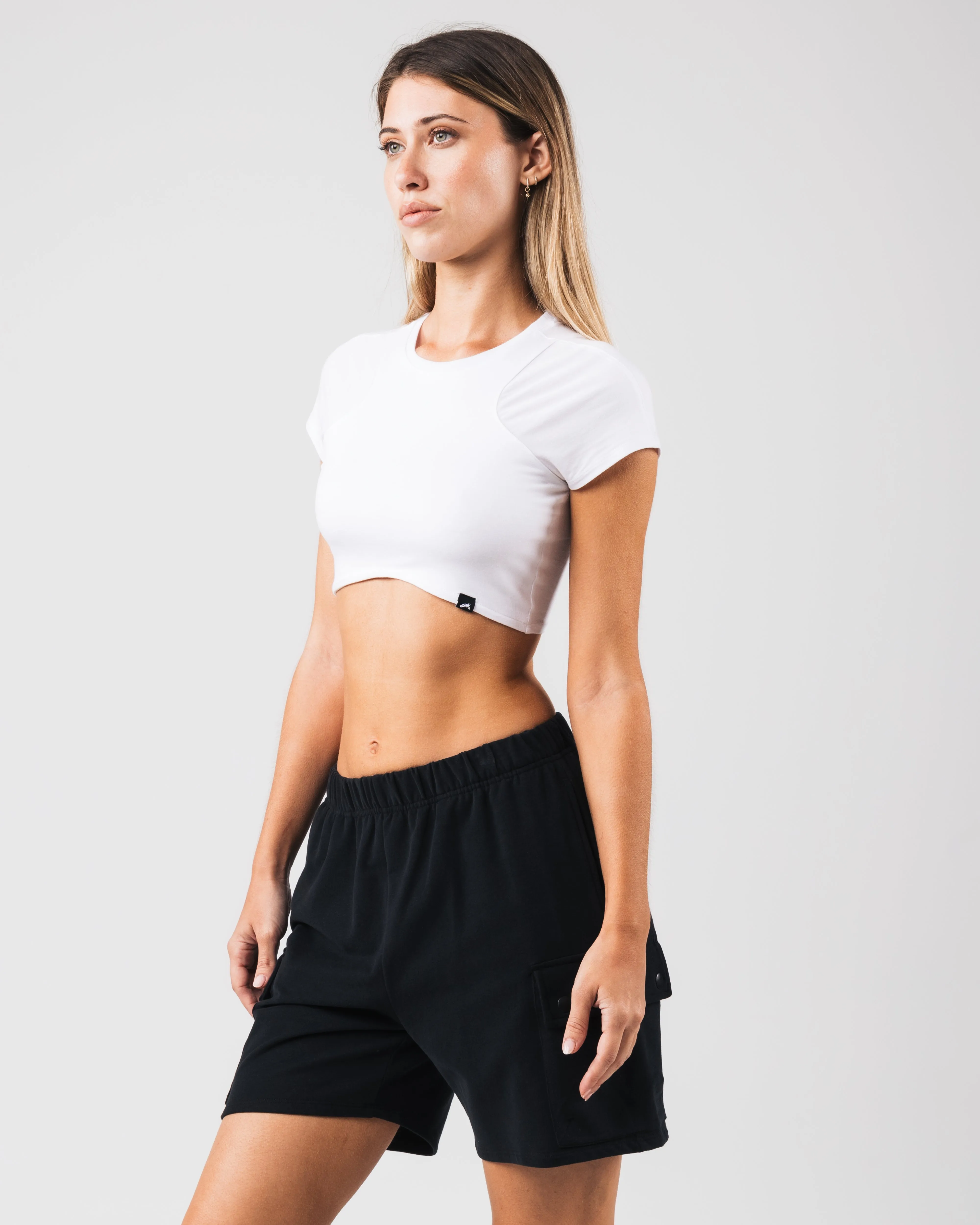 Angled Crop Tee - White sold by Alphalete product image thumbnail 3