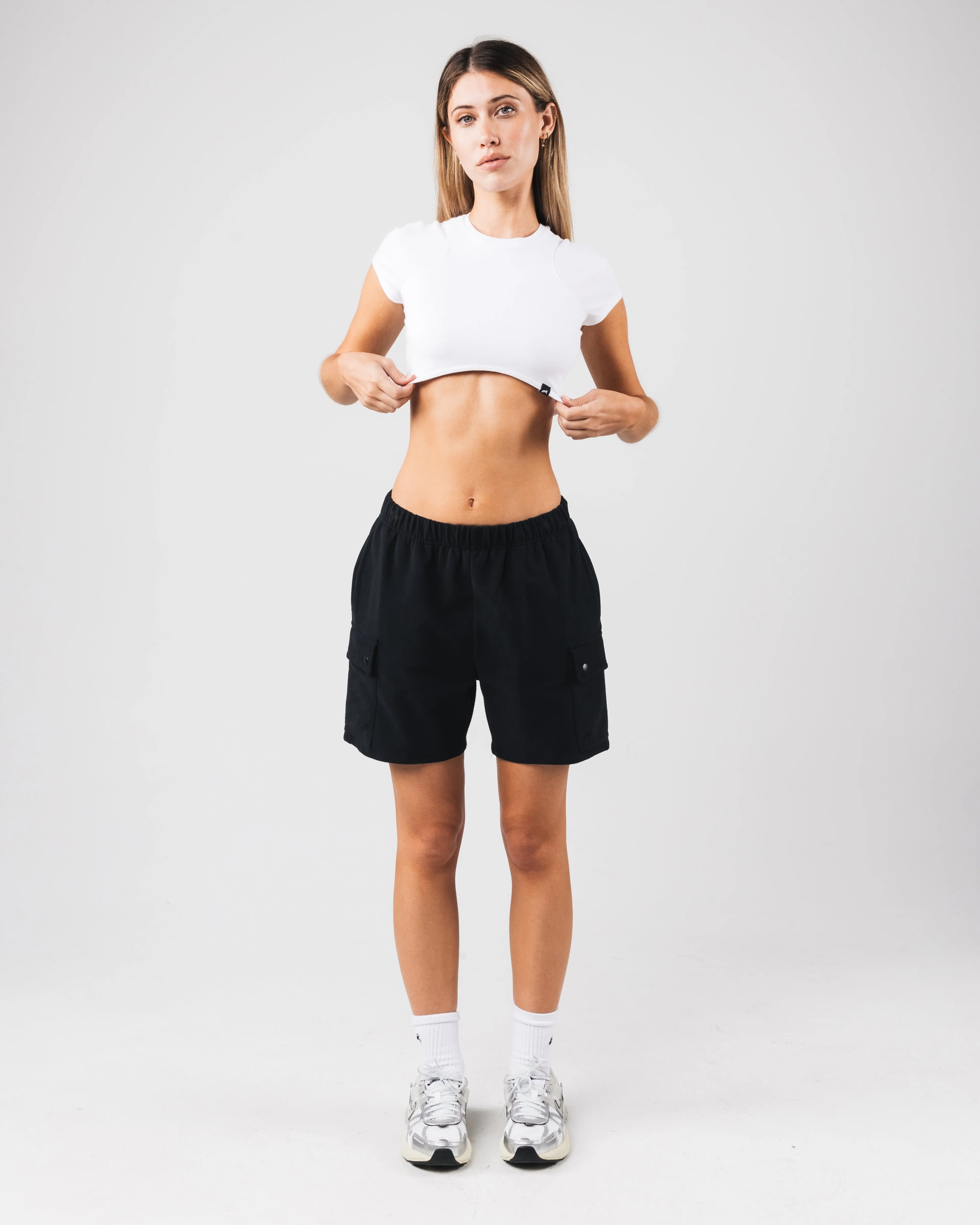 Angled Crop Tee - White sold by Alphalete product image thumbnail 2