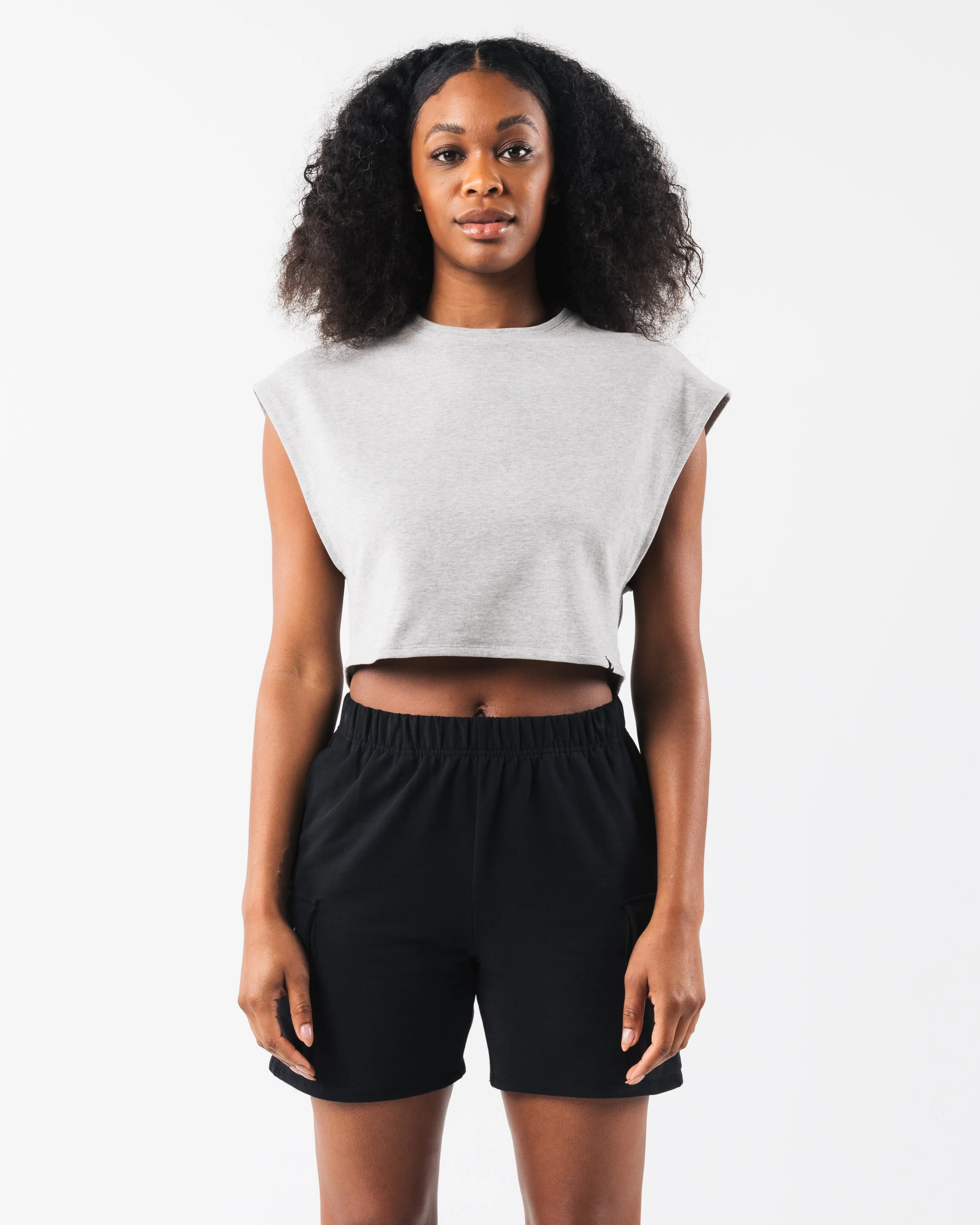 Boxer Tee - Heather Cloud sold by Alphalete