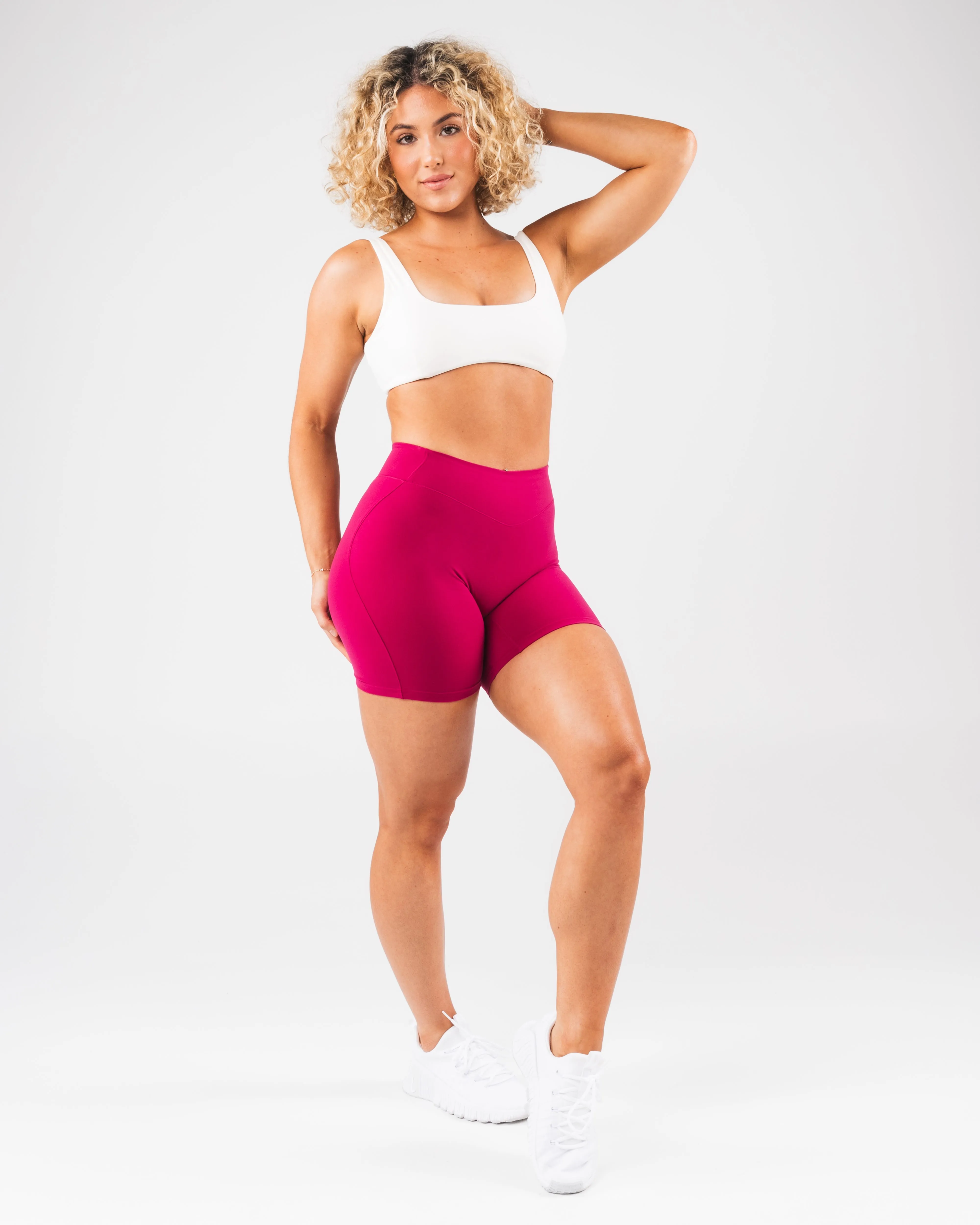 Everyday Core Mid Rise Biker Short - Berry sold by Alphalete product image thumbnail 2