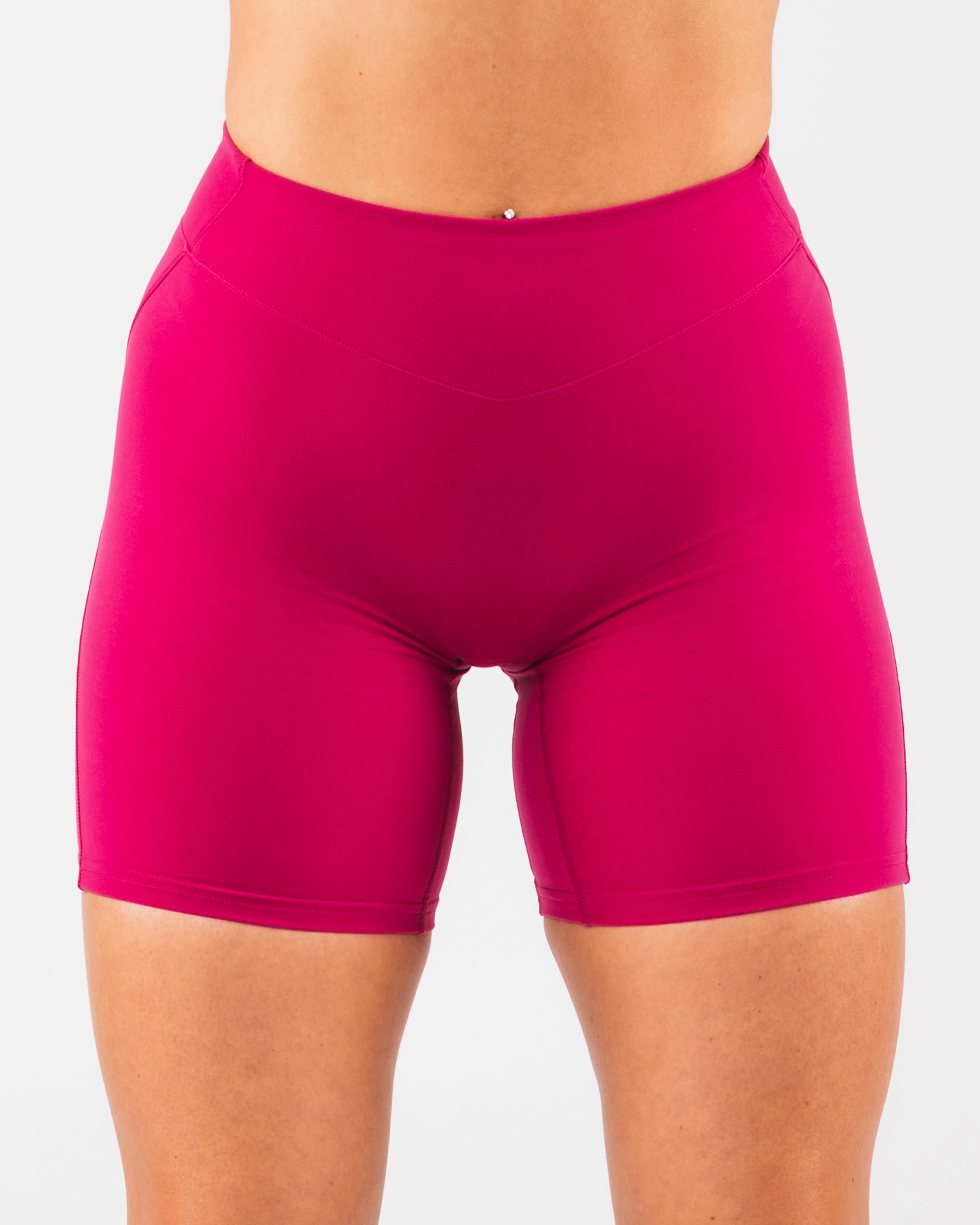 Everyday Core Mid Rise Biker Short - Berry sold by Alphalete