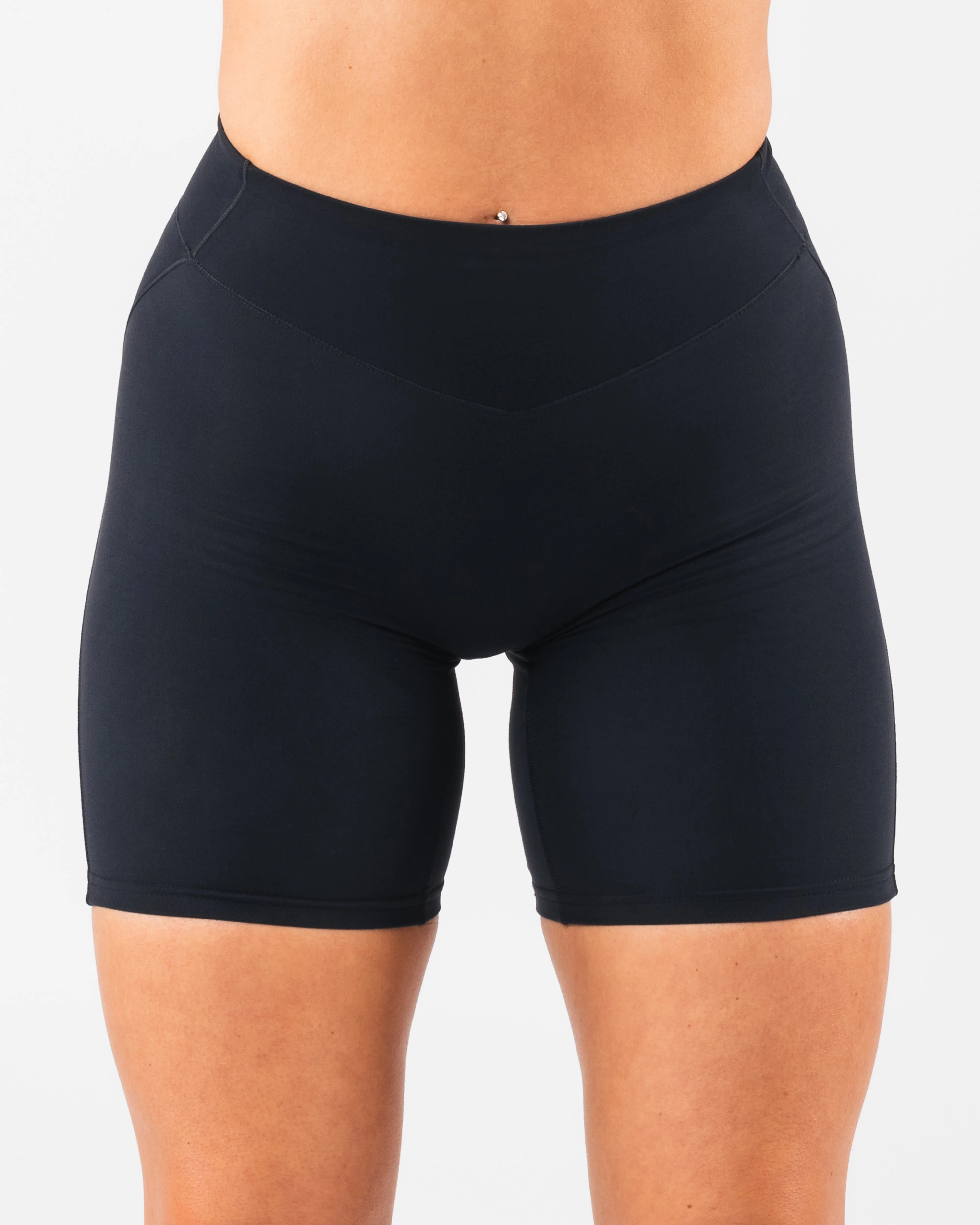 Everyday Core Mid Rise Biker Short - Black sold by Alphalete