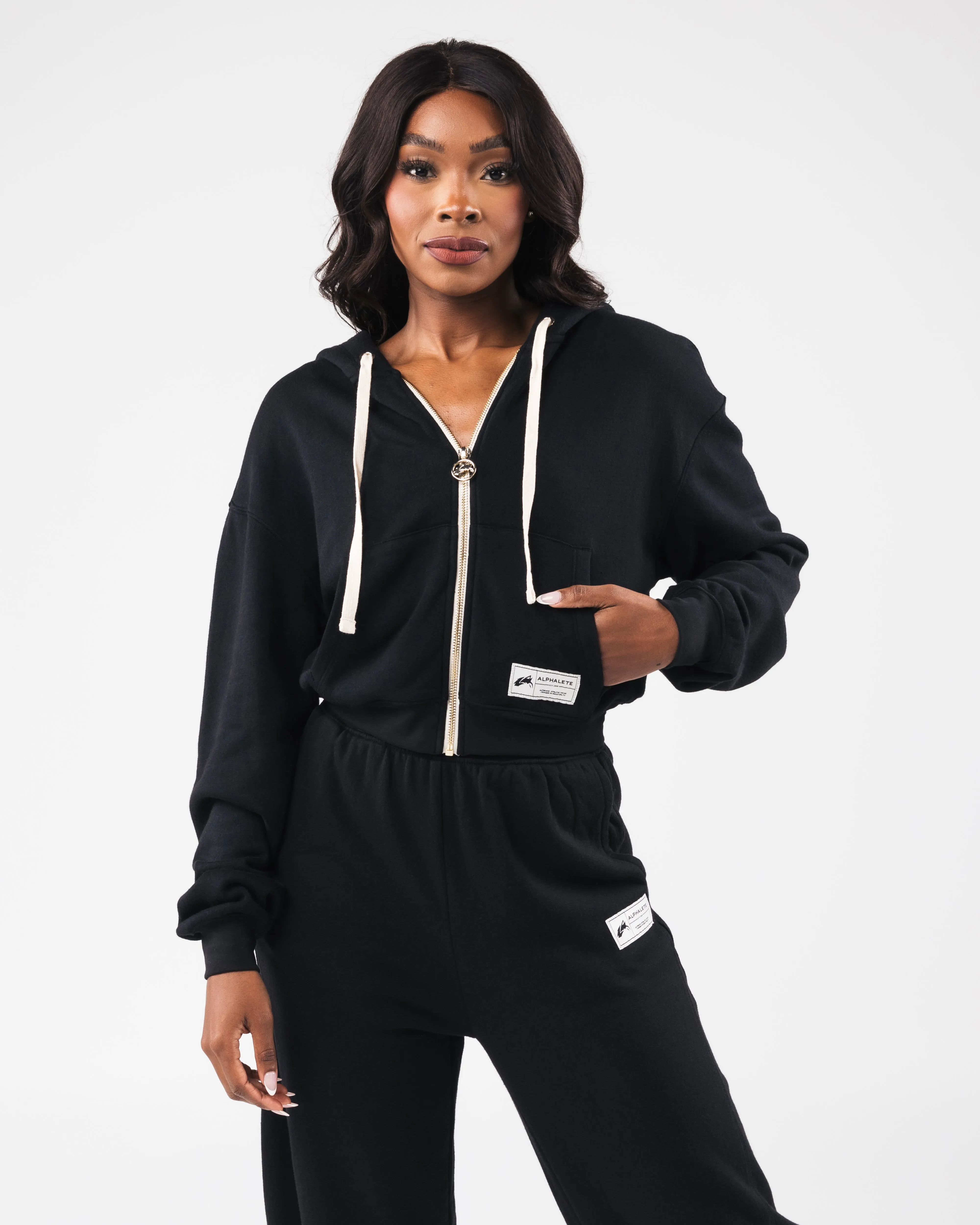 Fleece Zip Jacket - Black sold by Alphalete