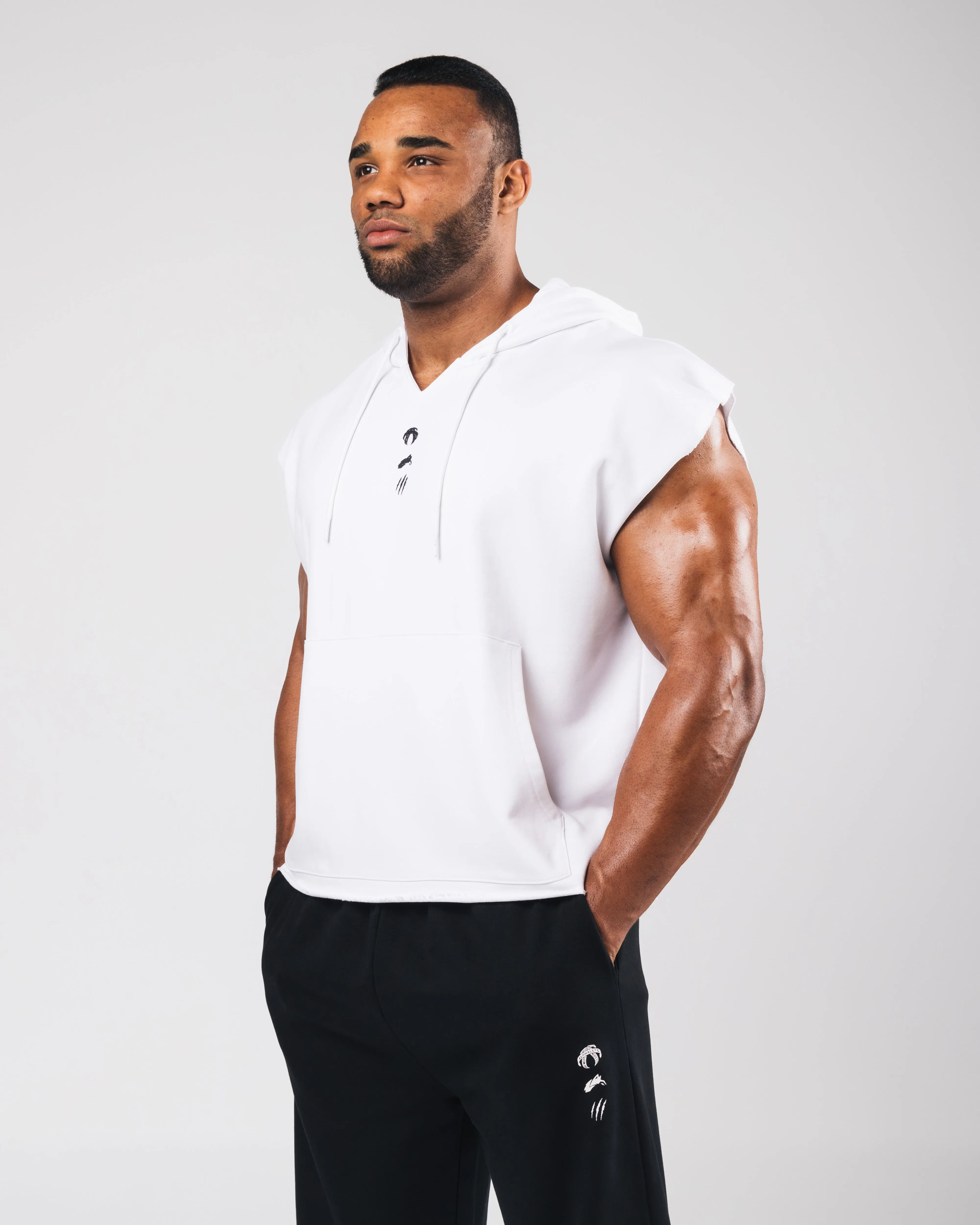 Three Pillar Capped Hoodie - White sold by Alphalete product image thumbnail 3