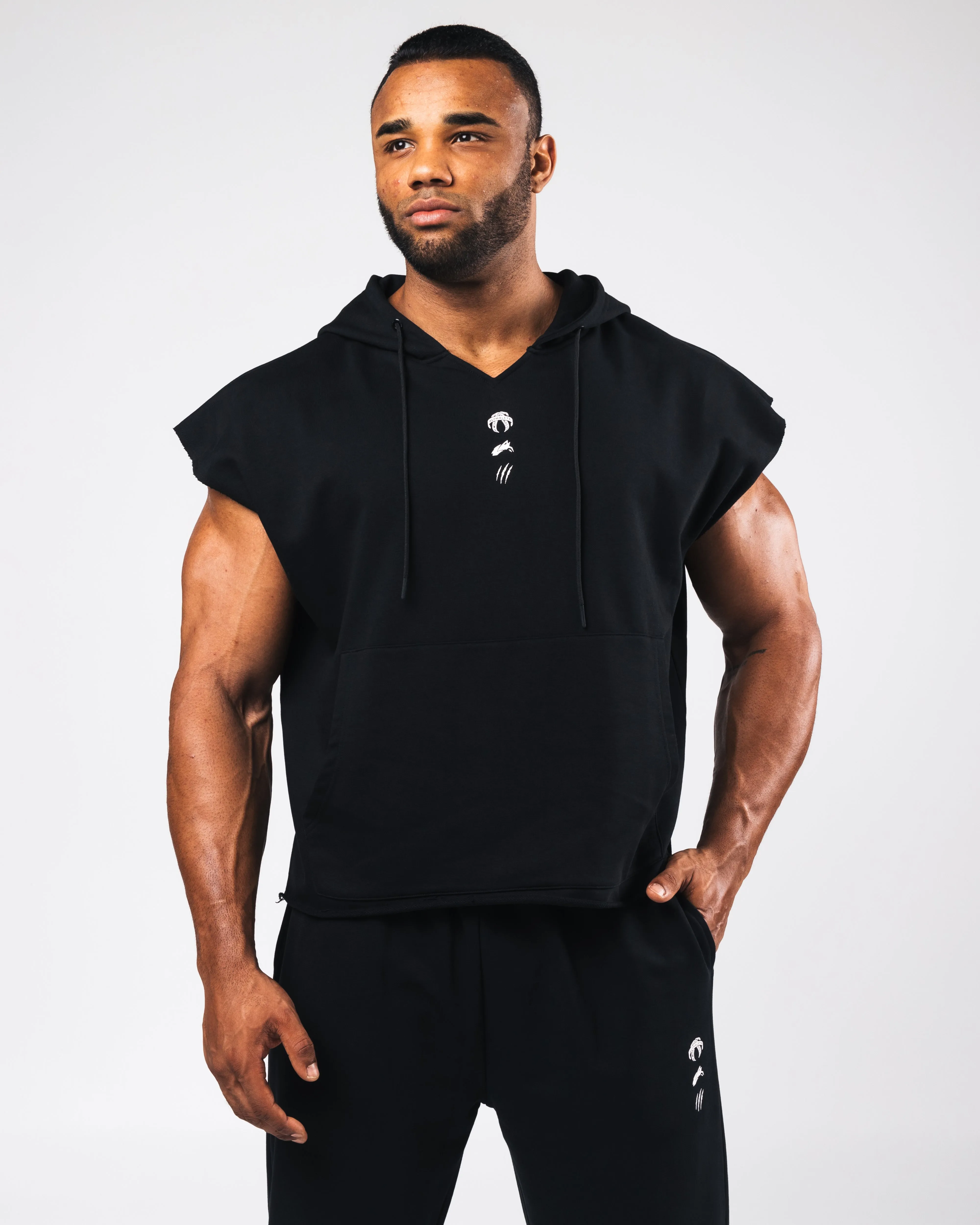 Three Pillar Capped Hoodie - Black sold by Alphalete