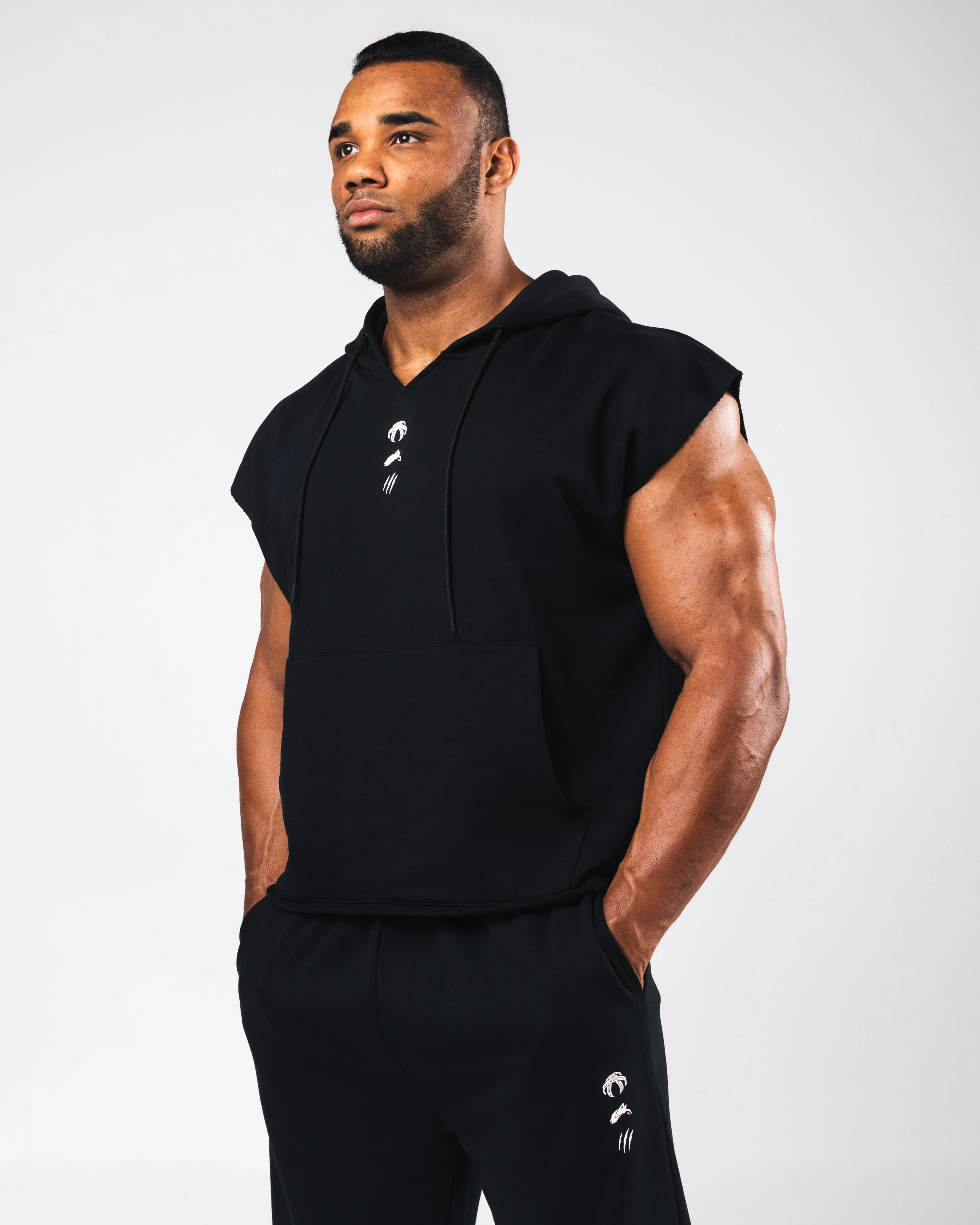 Three Pillar Capped Hoodie - Black sold by Alphalete product image thumbnail 3