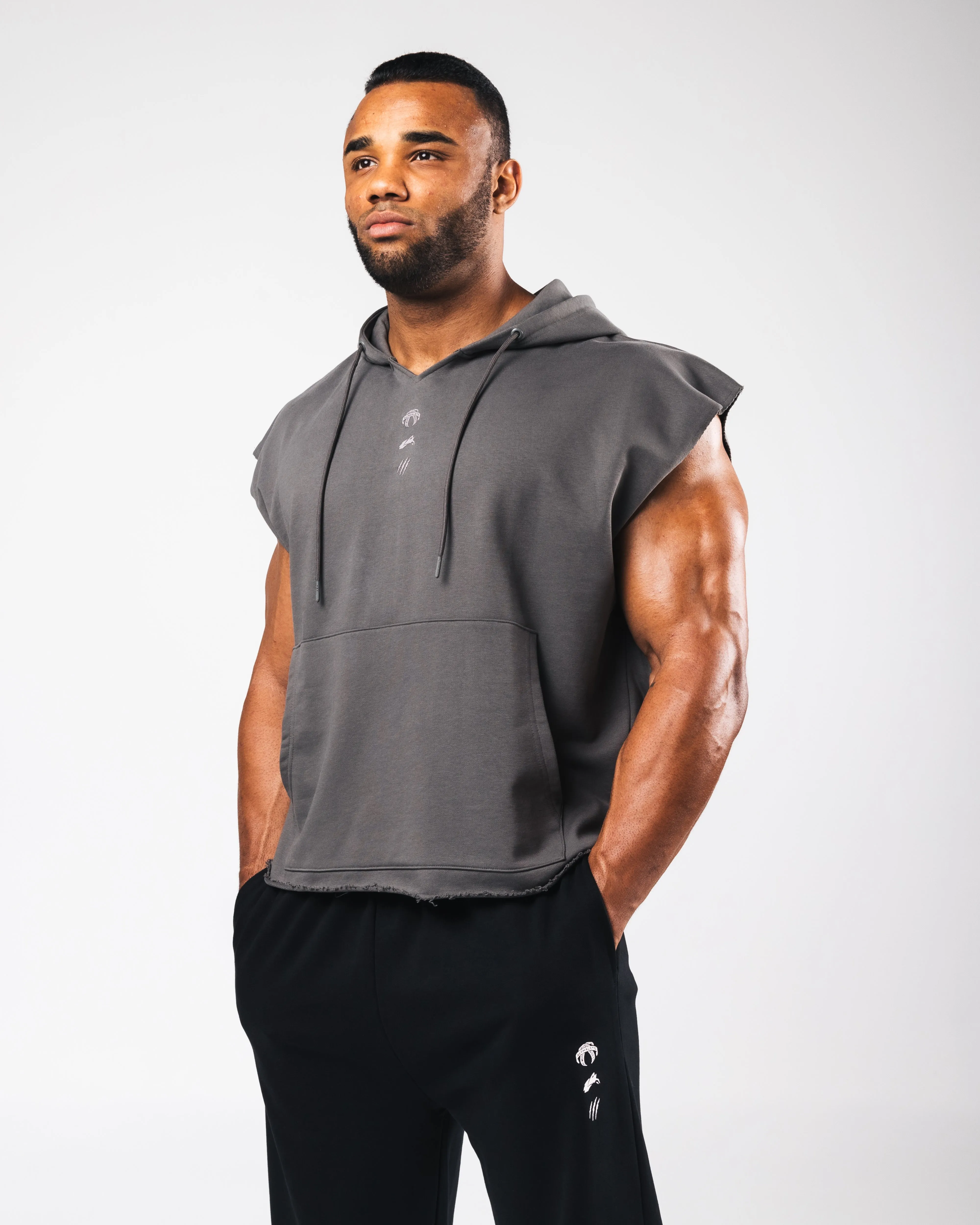 Three Pillar Capped Hoodie - Pewter sold by Alphalete product image thumbnail 3
