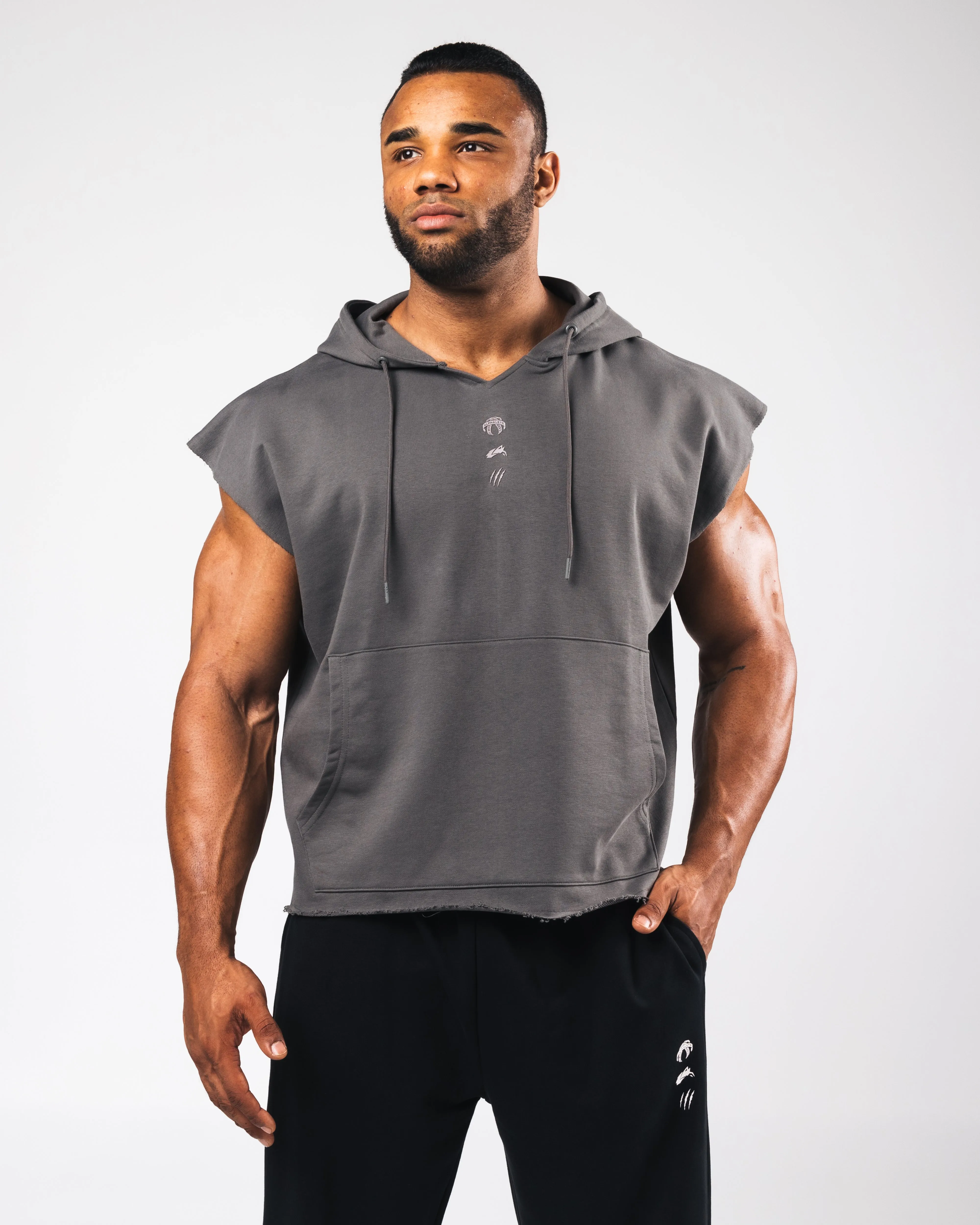 Three Pillar Capped Hoodie - Pewter sold by Alphalete