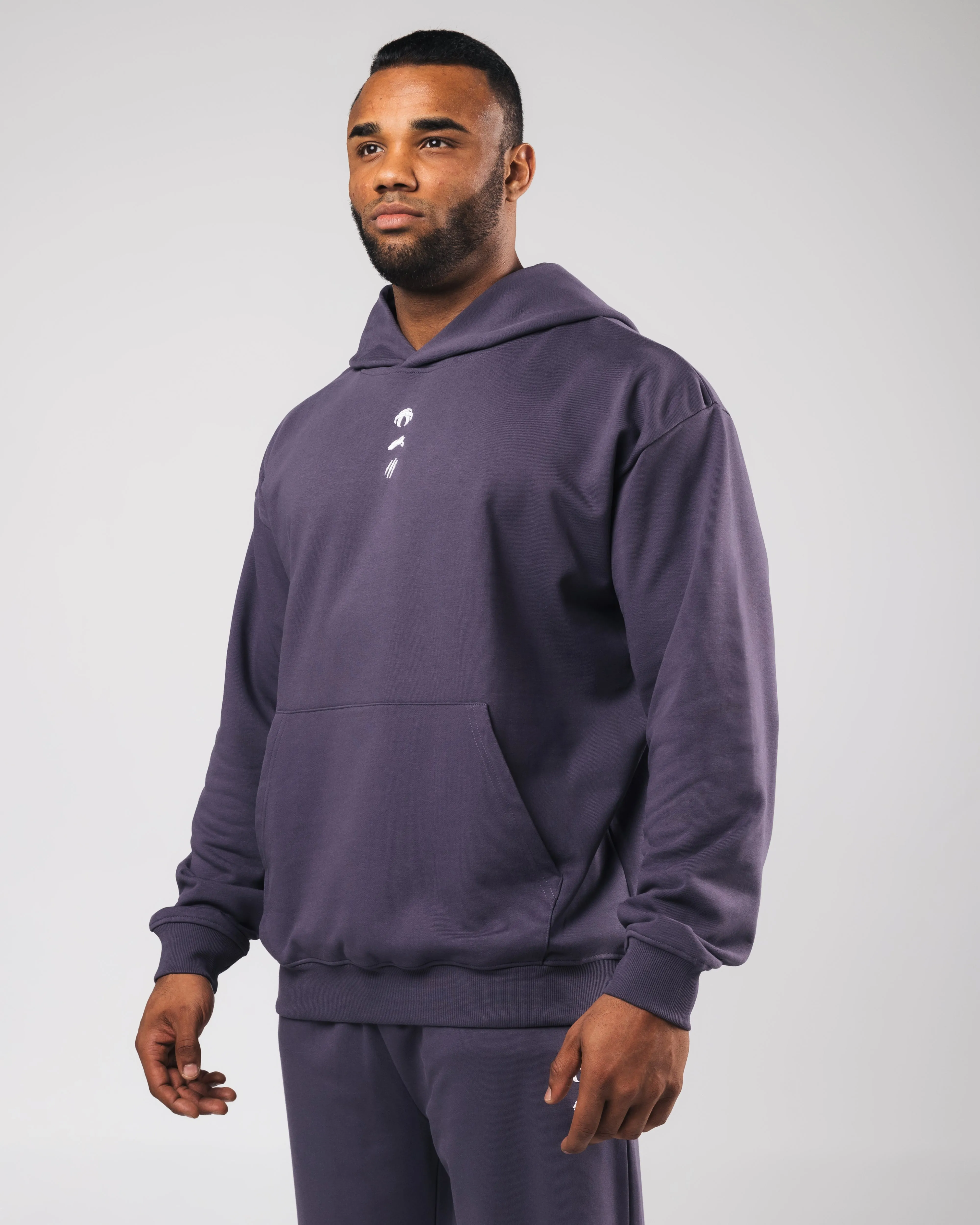 Three Pillar Heavyweight Hoodie - Muted Purple sold by Alphalete product image thumbnail 3