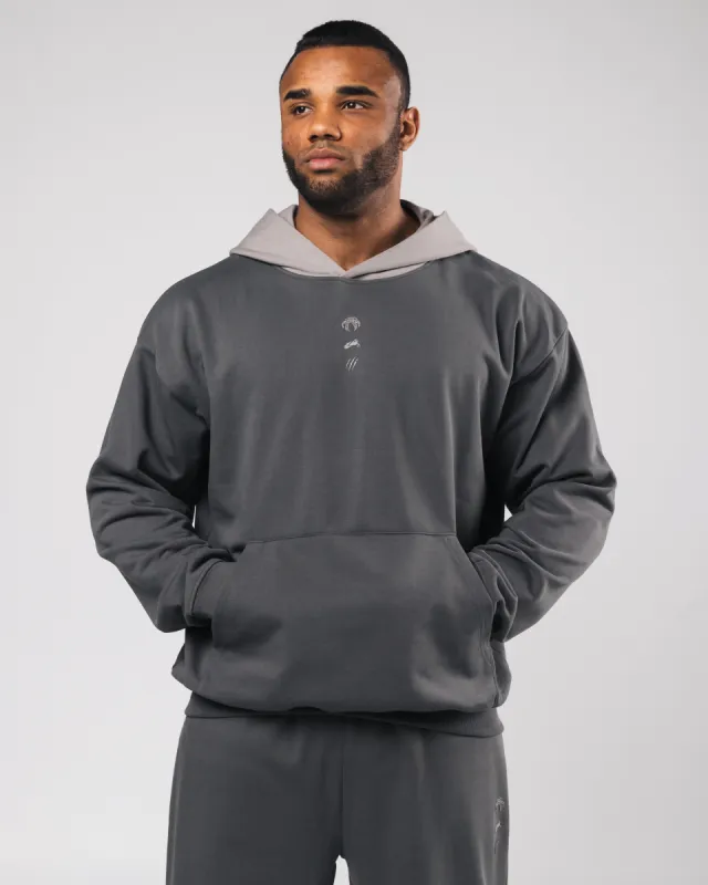 Three Pillar Heavyweight Hoodie - Pewter sold by Alphalete