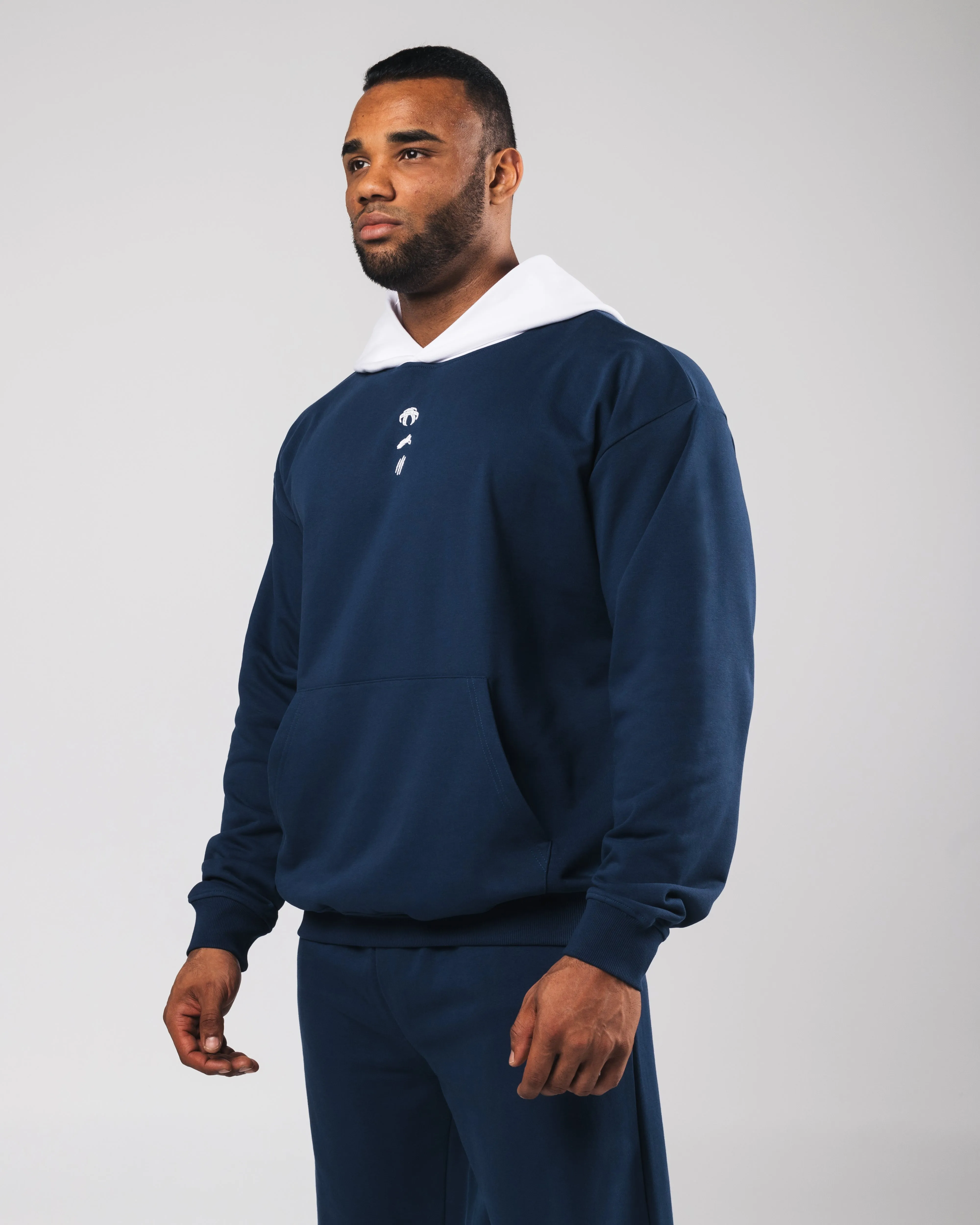 Three Pillar Heavyweight Hoodie - Denim sold by Alphalete product image thumbnail 3