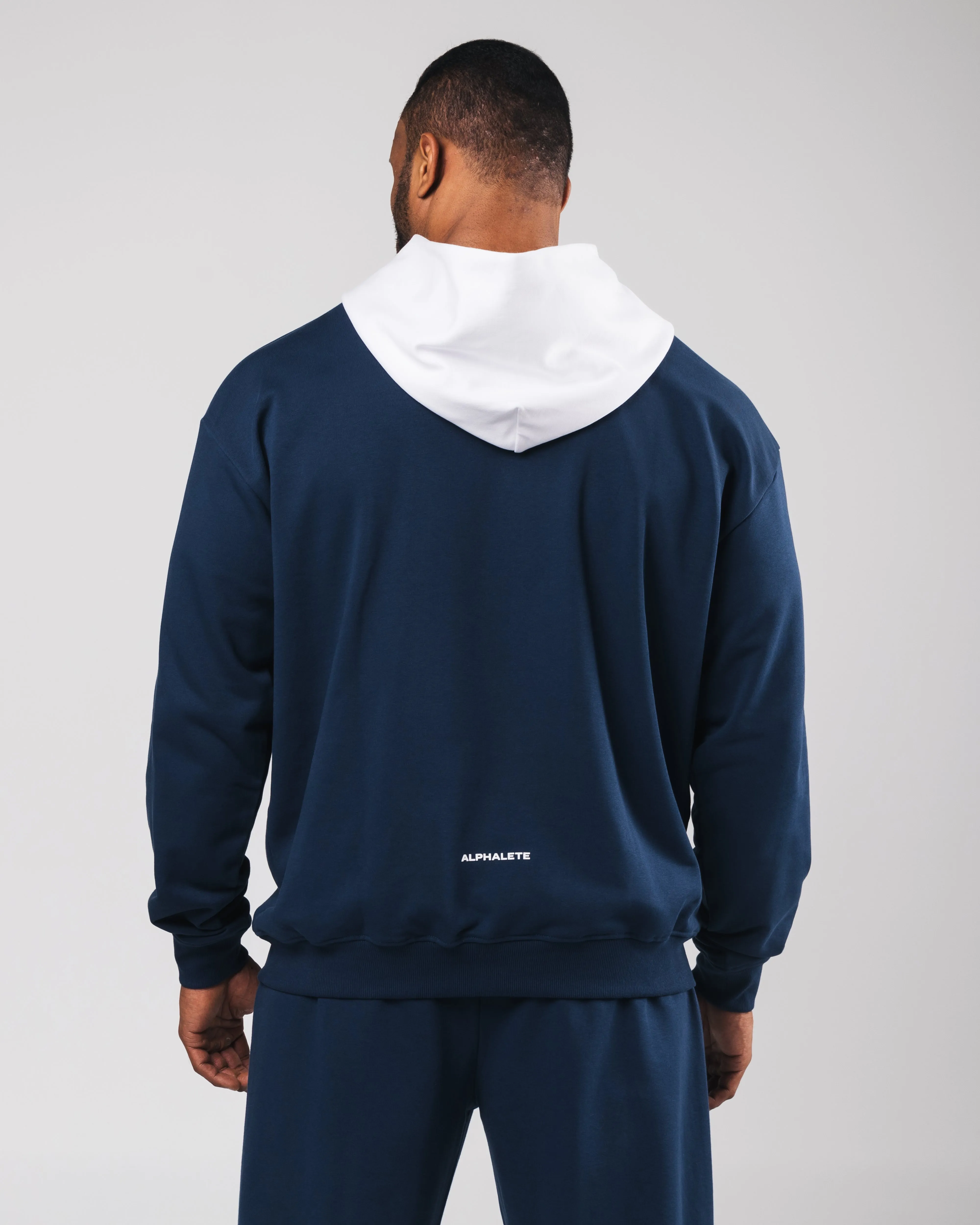 Three Pillar Heavyweight Hoodie - Denim sold by Alphalete product image thumbnail 4