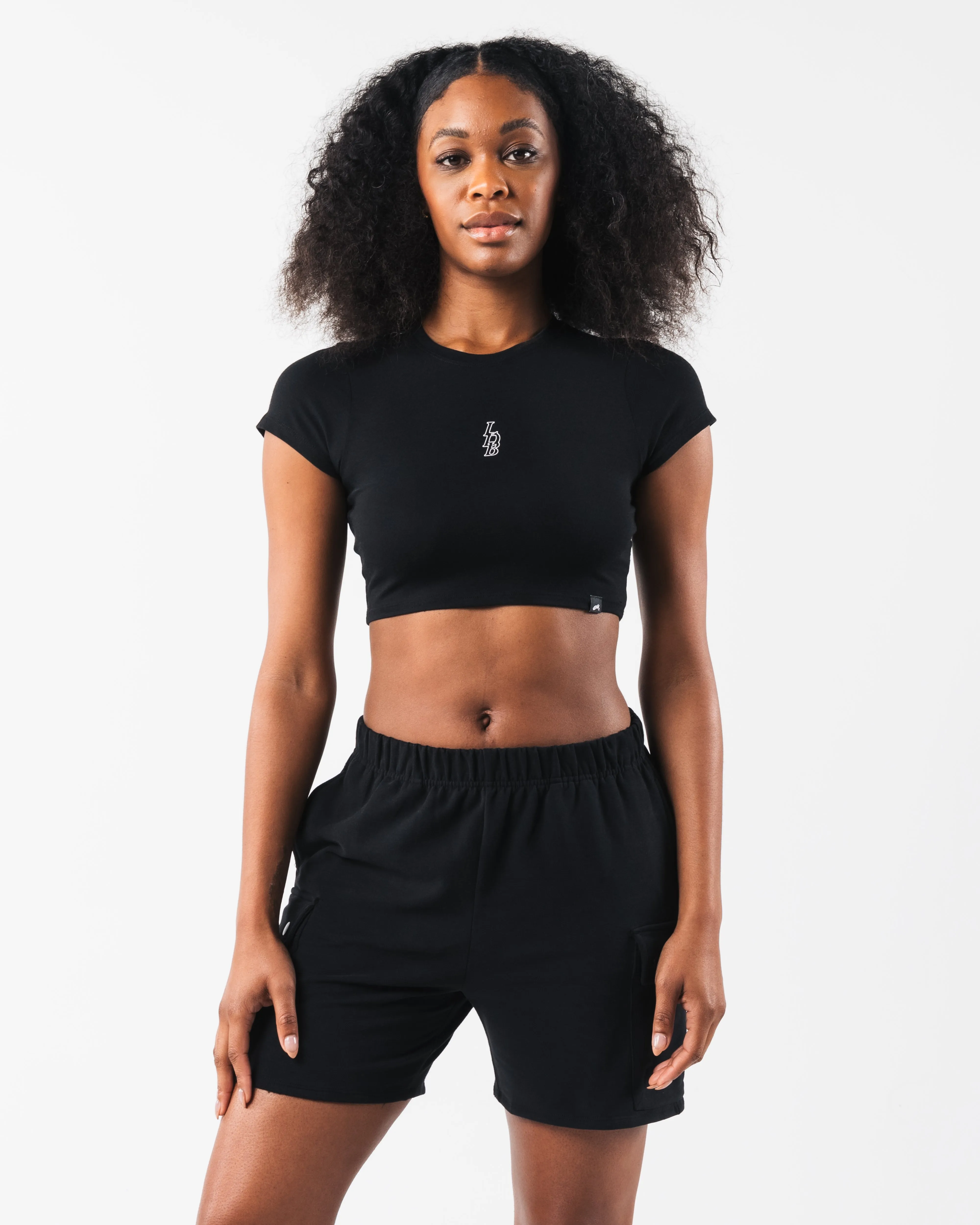 LDB Crop Tee - Black sold by Alphalete