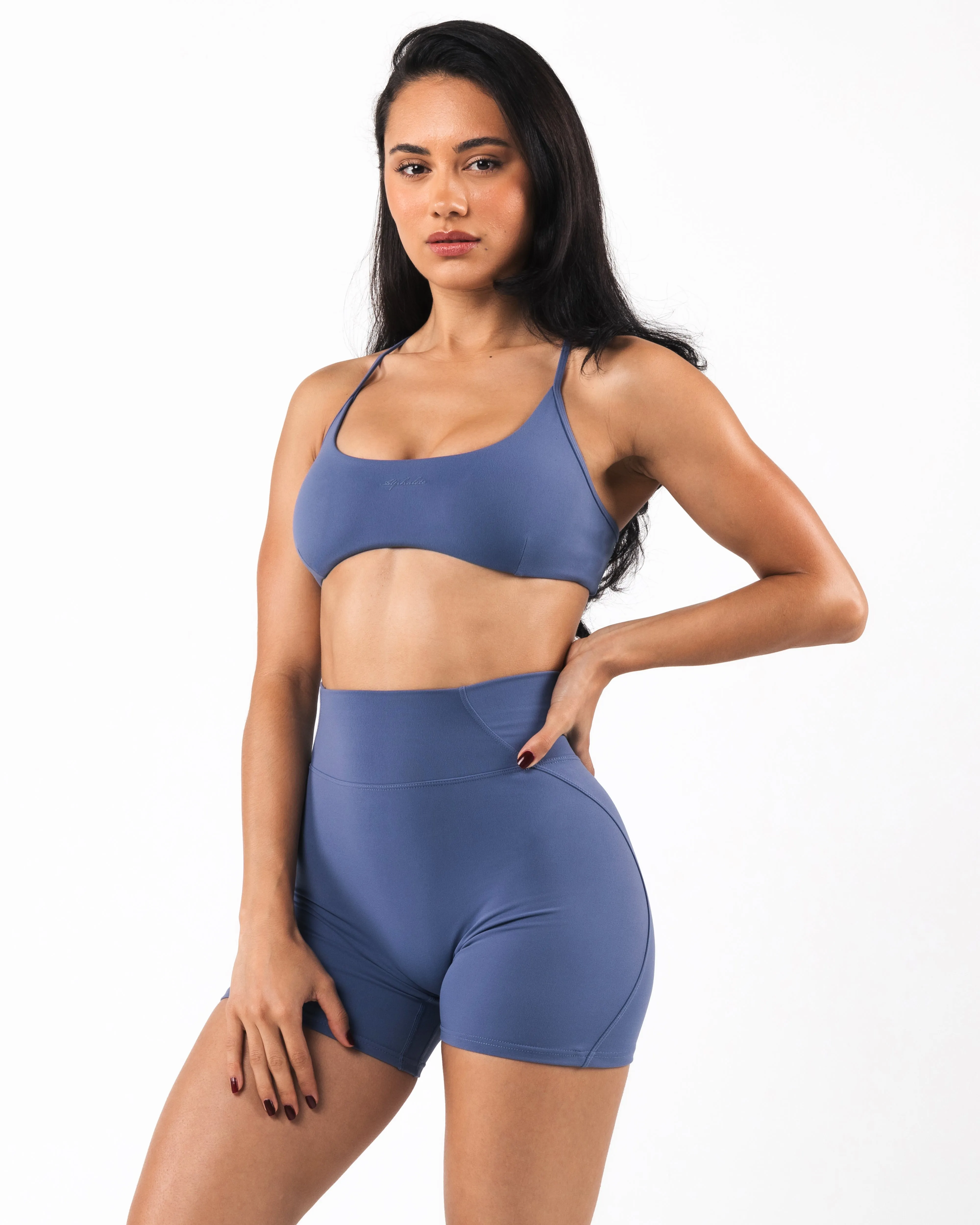 Aura Strappy Bra - Dusty Blue sold by Alphalete product image thumbnail 4