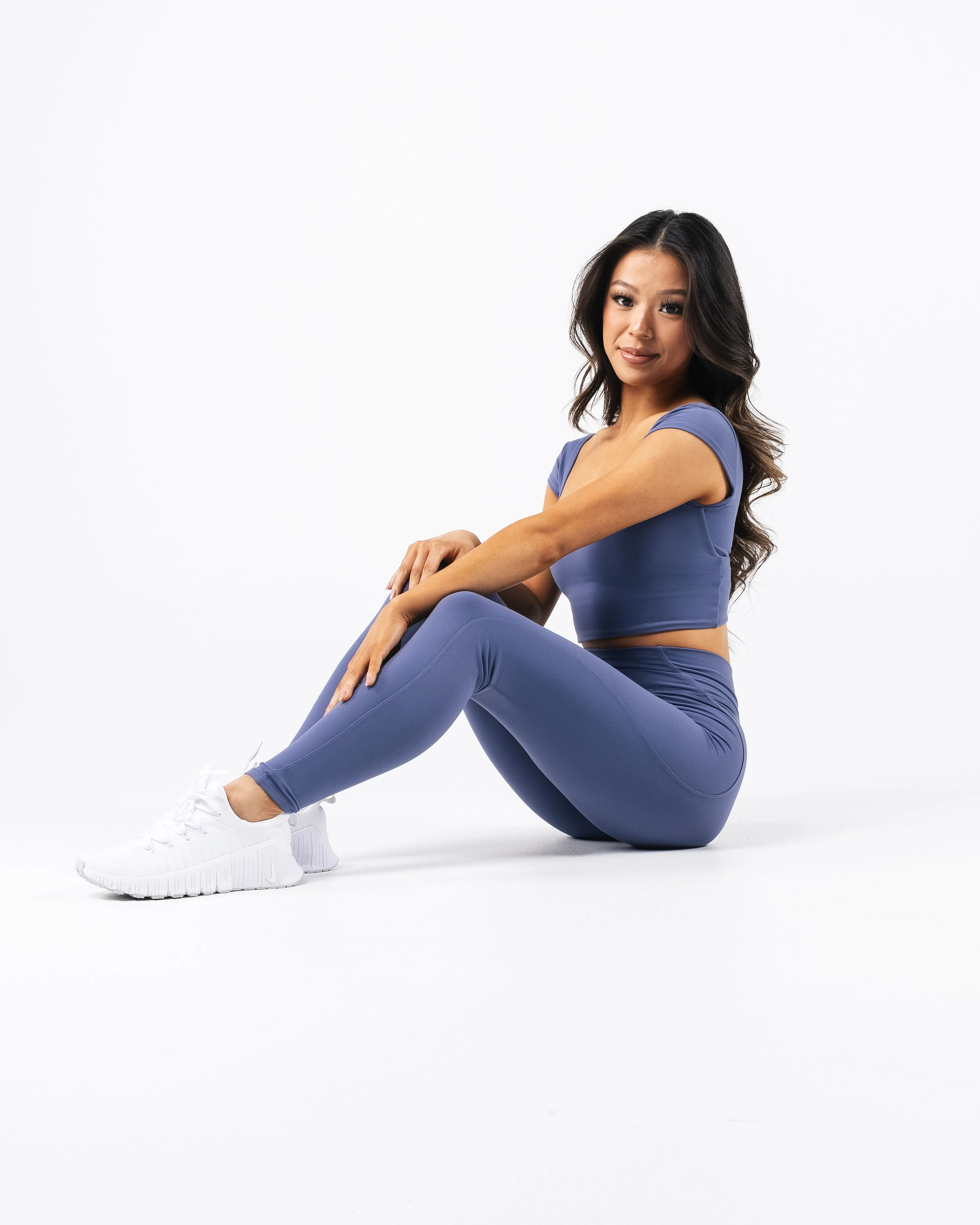 Aura Reya Top - Dusty Blue sold by Alphalete product image thumbnail 3
