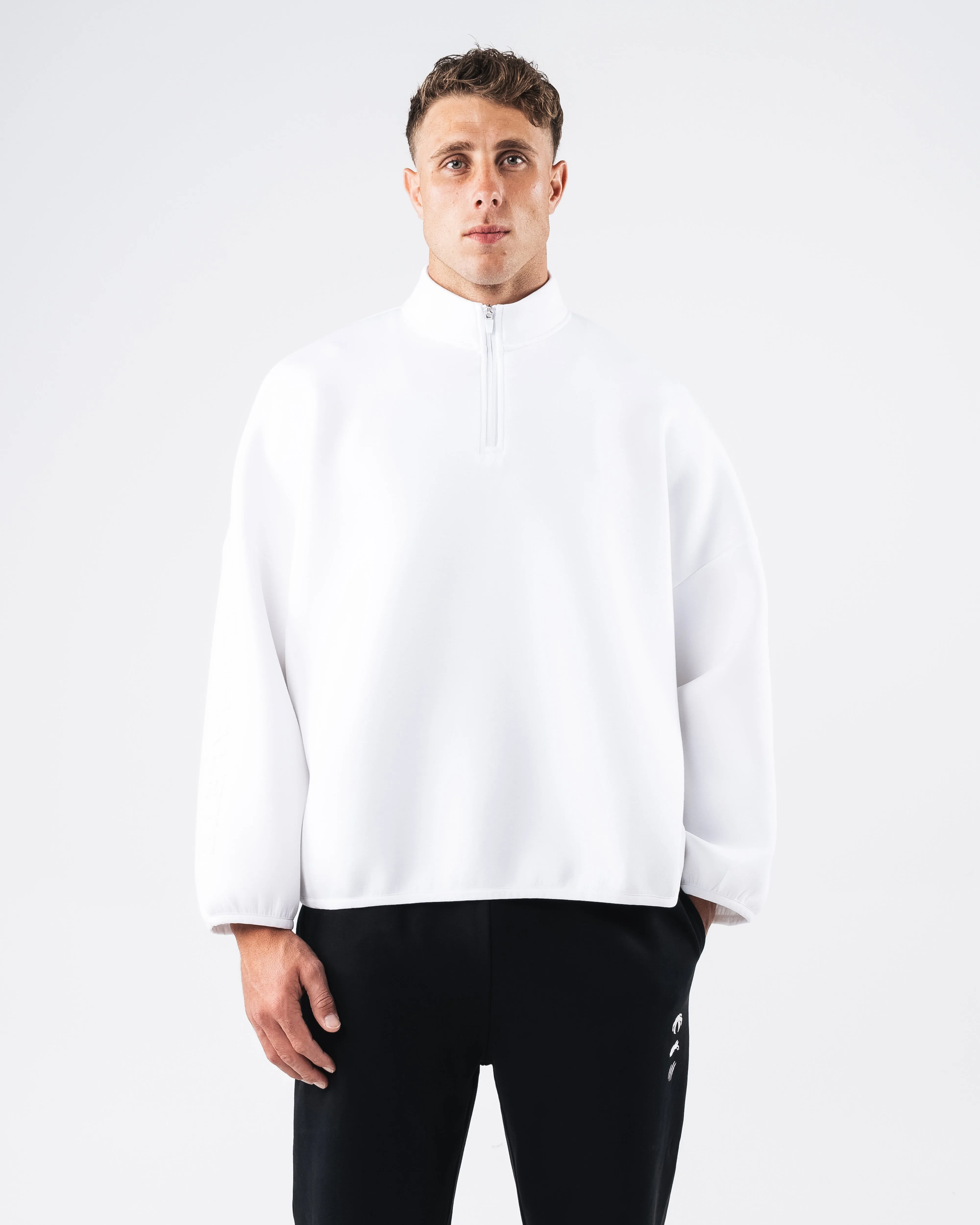 ELMTS Quarter Zip - White sold by Alphalete
