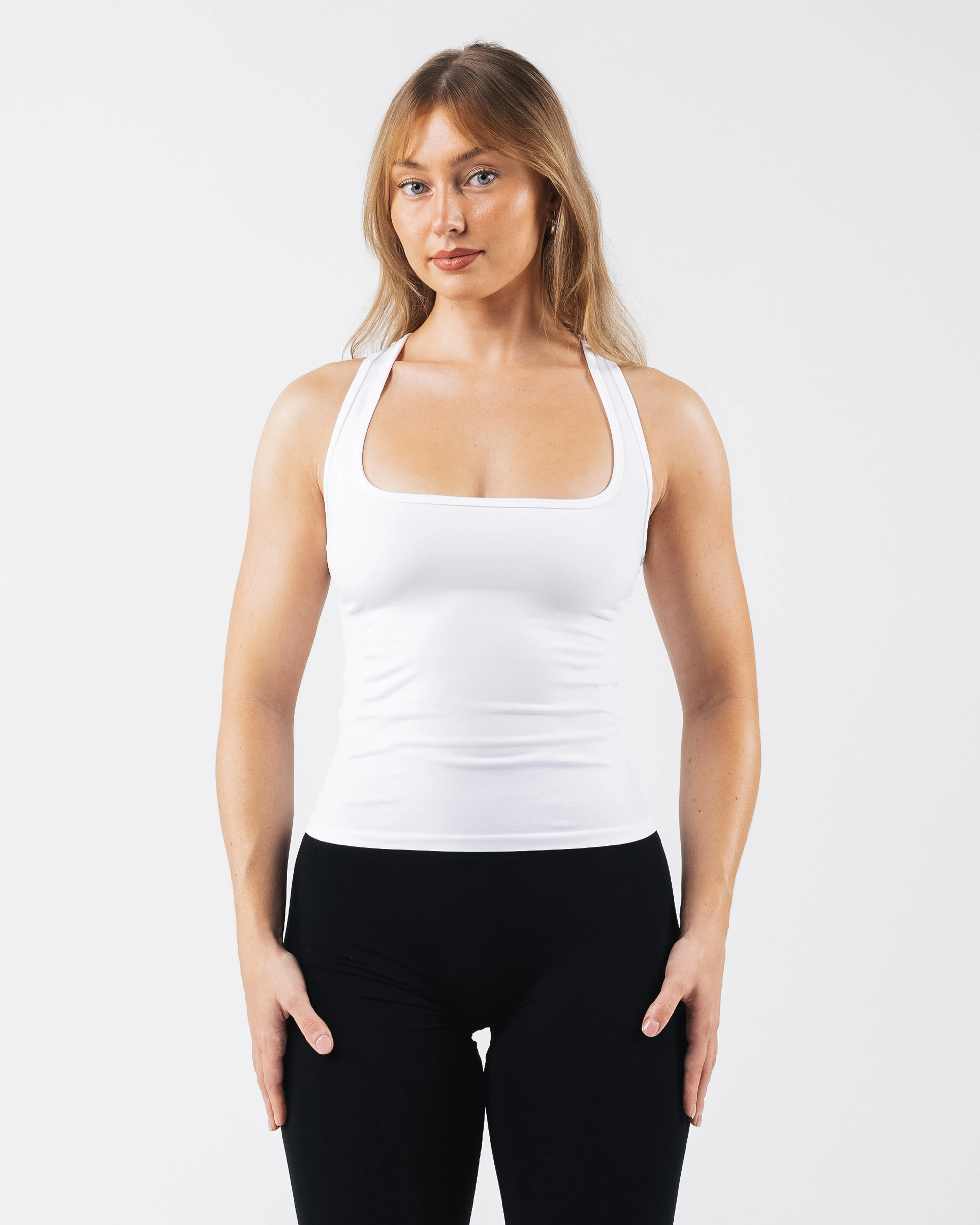 Glass Tank - White sold by Alphalete