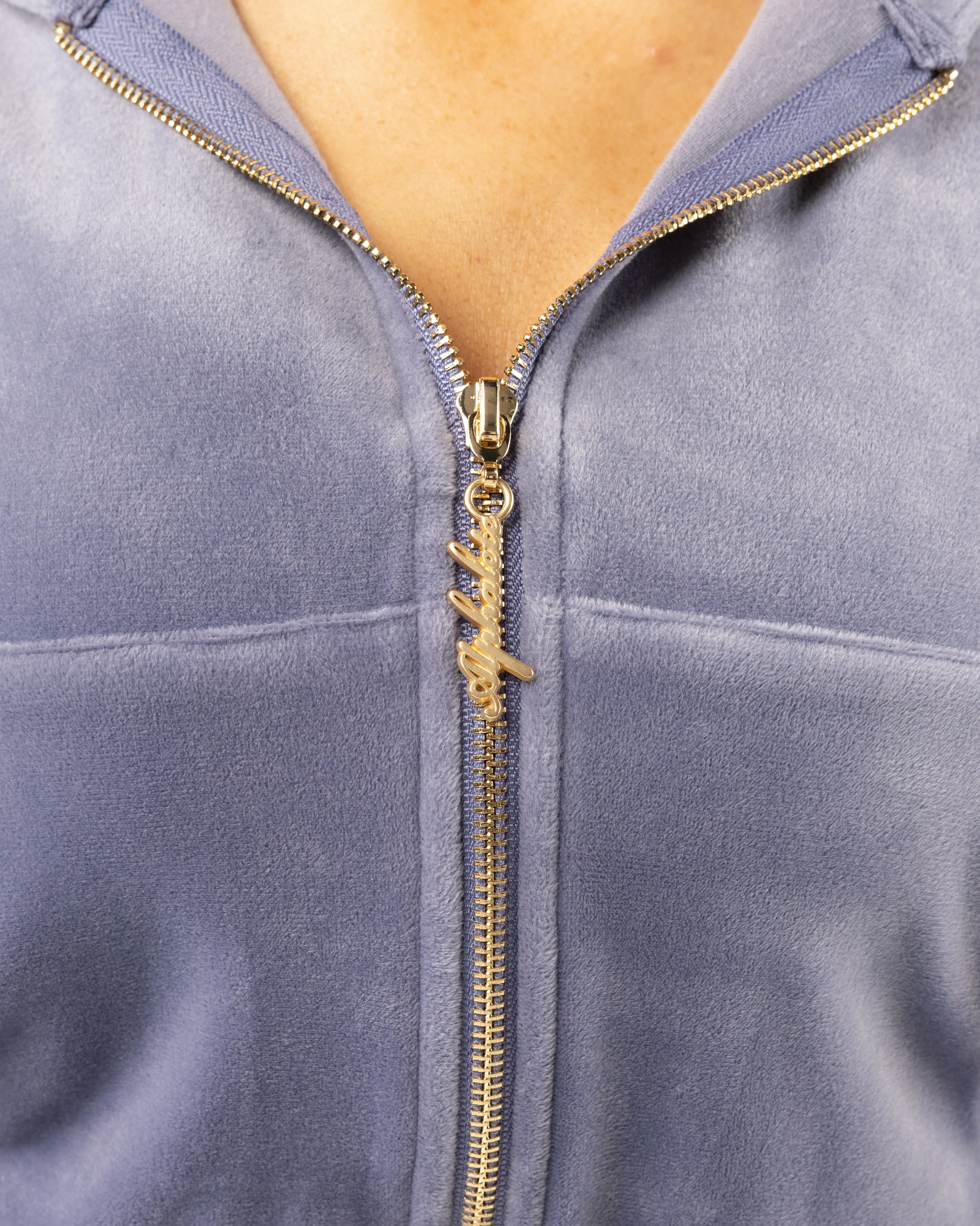 Velour Zip Hoodie - Dusty Blue sold by Alphalete product image thumbnail 5