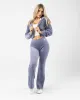 Velour Zip Hoodie - Dusty Blue sold by Alphalete