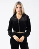 Velour Zip Hoodie - Black sold by Alphalete