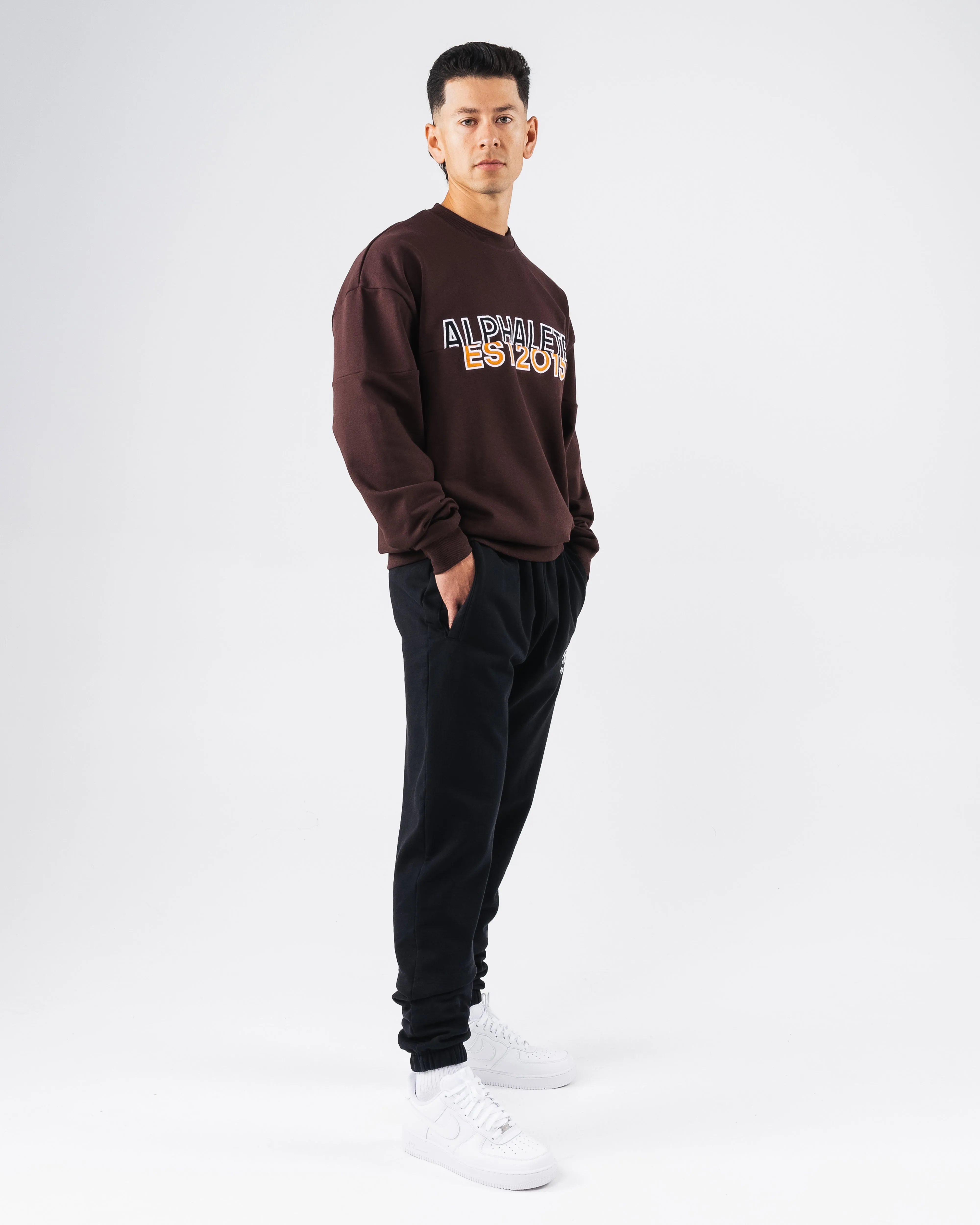 Establishment Split Crewneck - Deep Mauve sold by Alphalete product image thumbnail 2