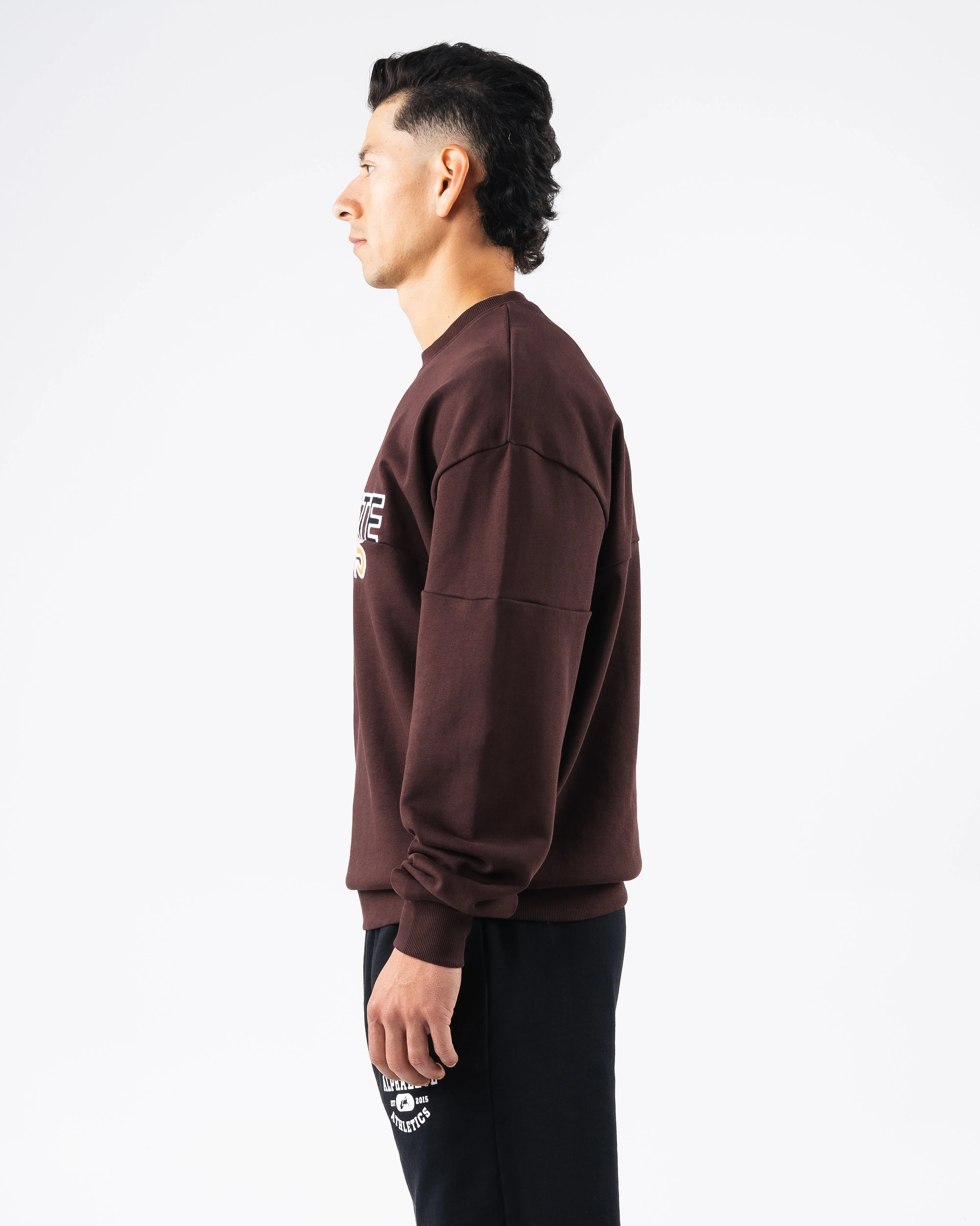 Establishment Split Crewneck - Deep Mauve sold by Alphalete product image thumbnail 3