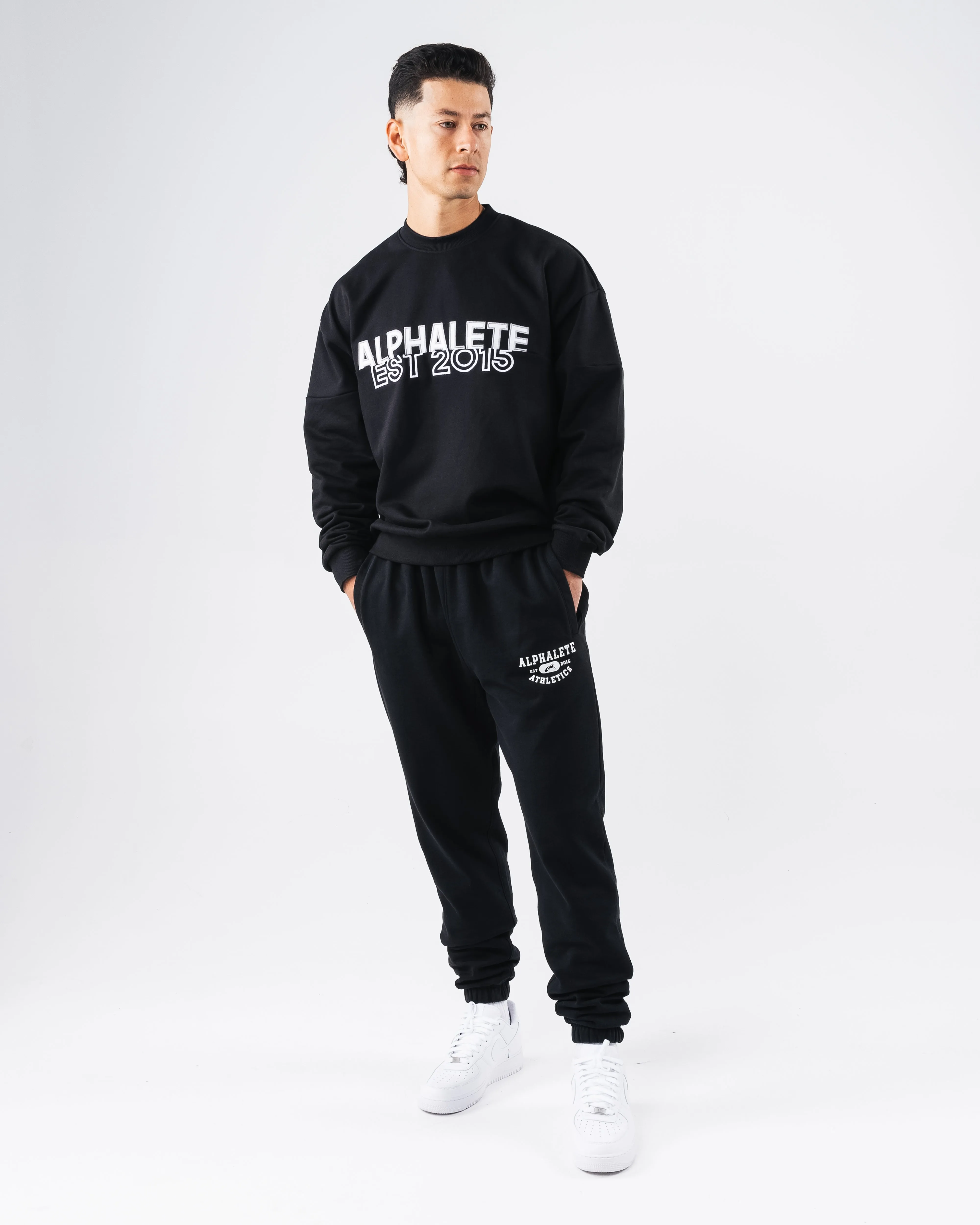 Establishment Split Crewneck - Black sold by Alphalete product image thumbnail 2