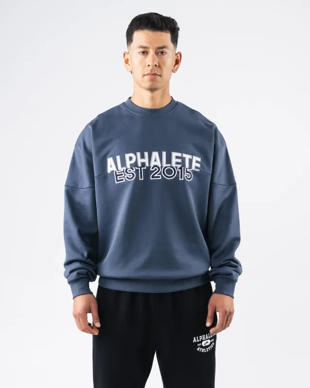 Establishment Split Crewneck - Marine sold by Alphalete