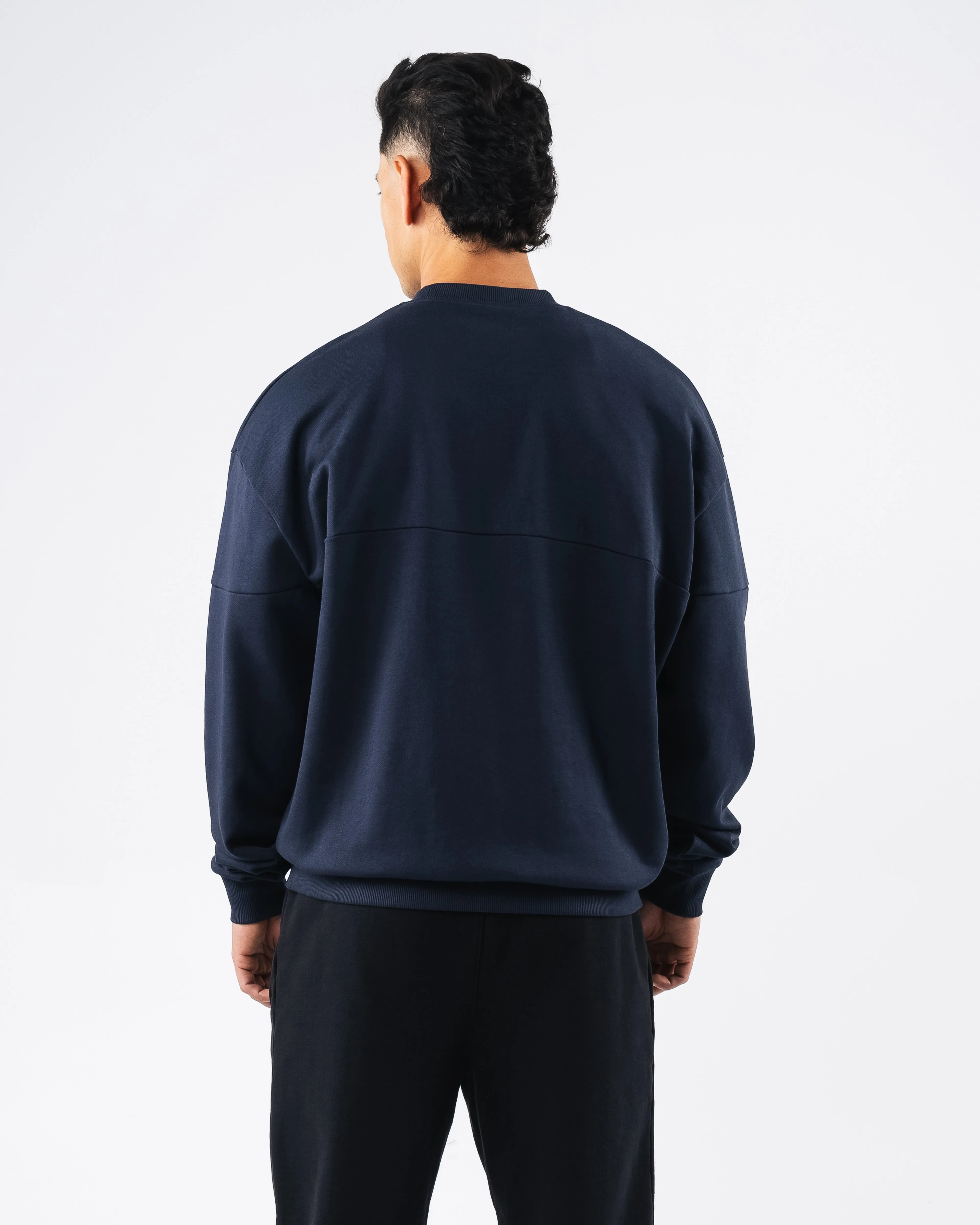 Establishment Split Crewneck - Deep Navy sold by Alphalete product image thumbnail 4