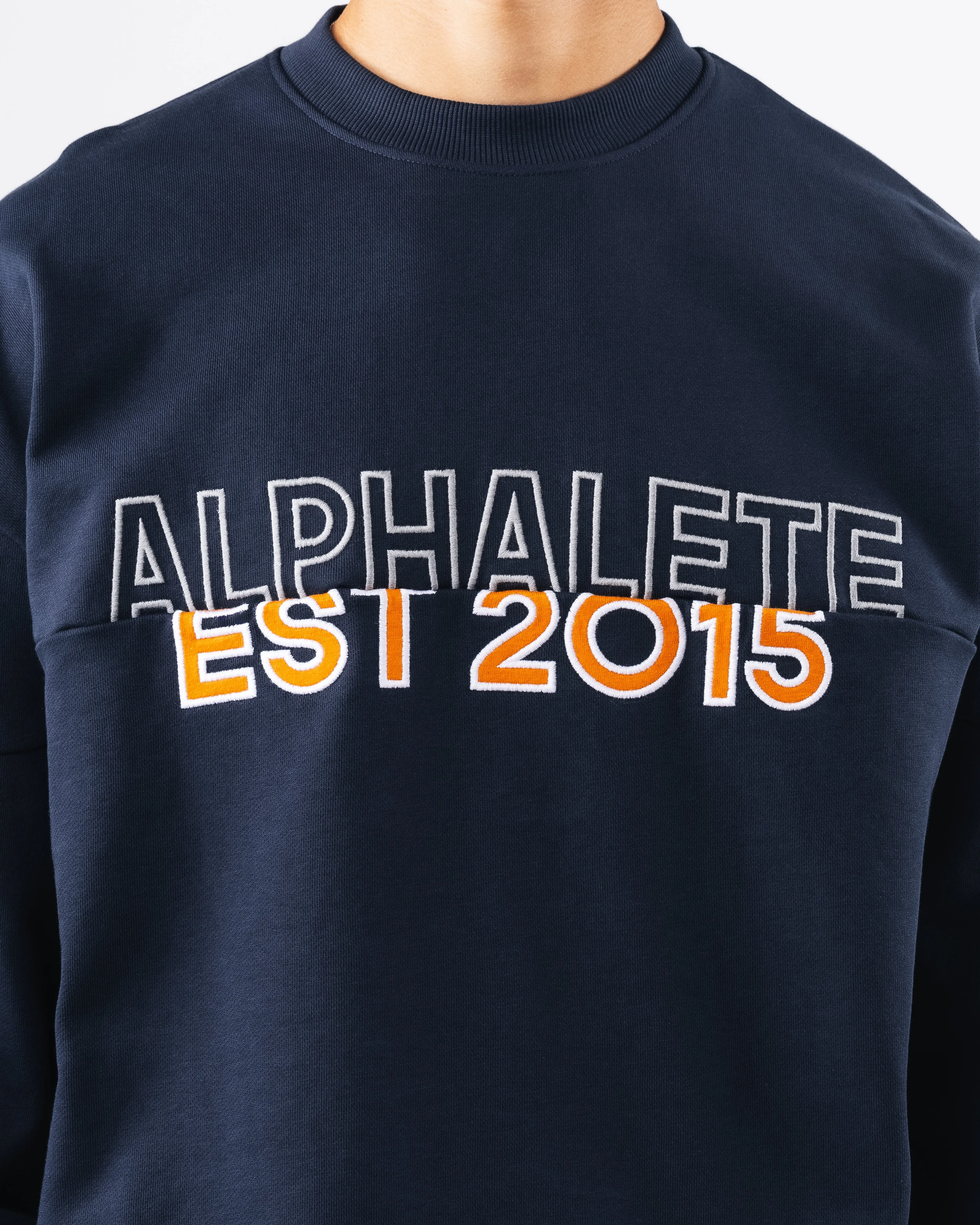 Establishment Split Crewneck - Deep Navy sold by Alphalete product image thumbnail 5
