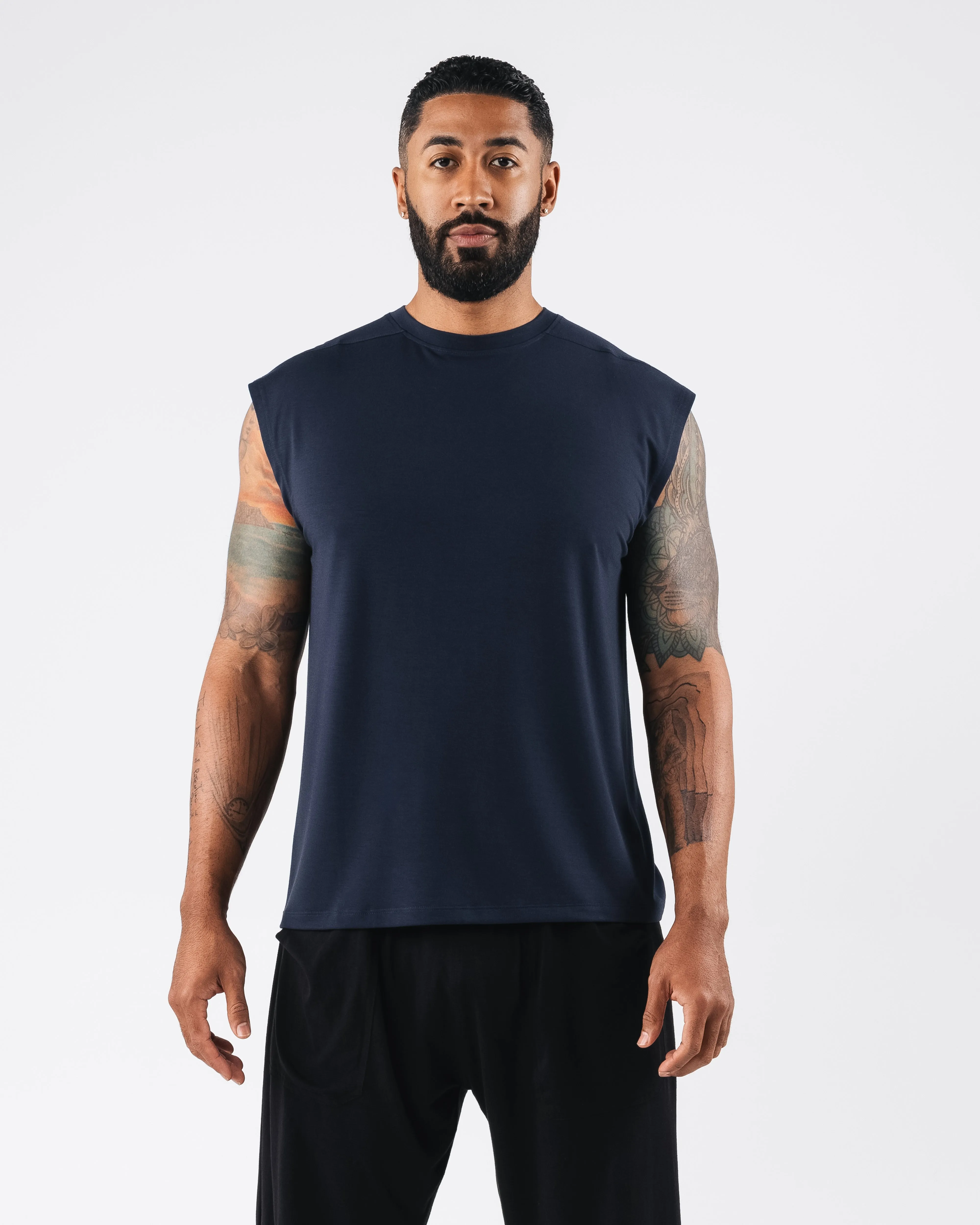 Zero Accent Tank - Dark Navy sold by Alphalete