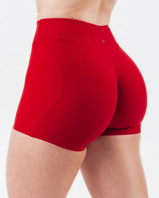 Everyday Core Mid Rise Short - Carmine sold by Alphalete