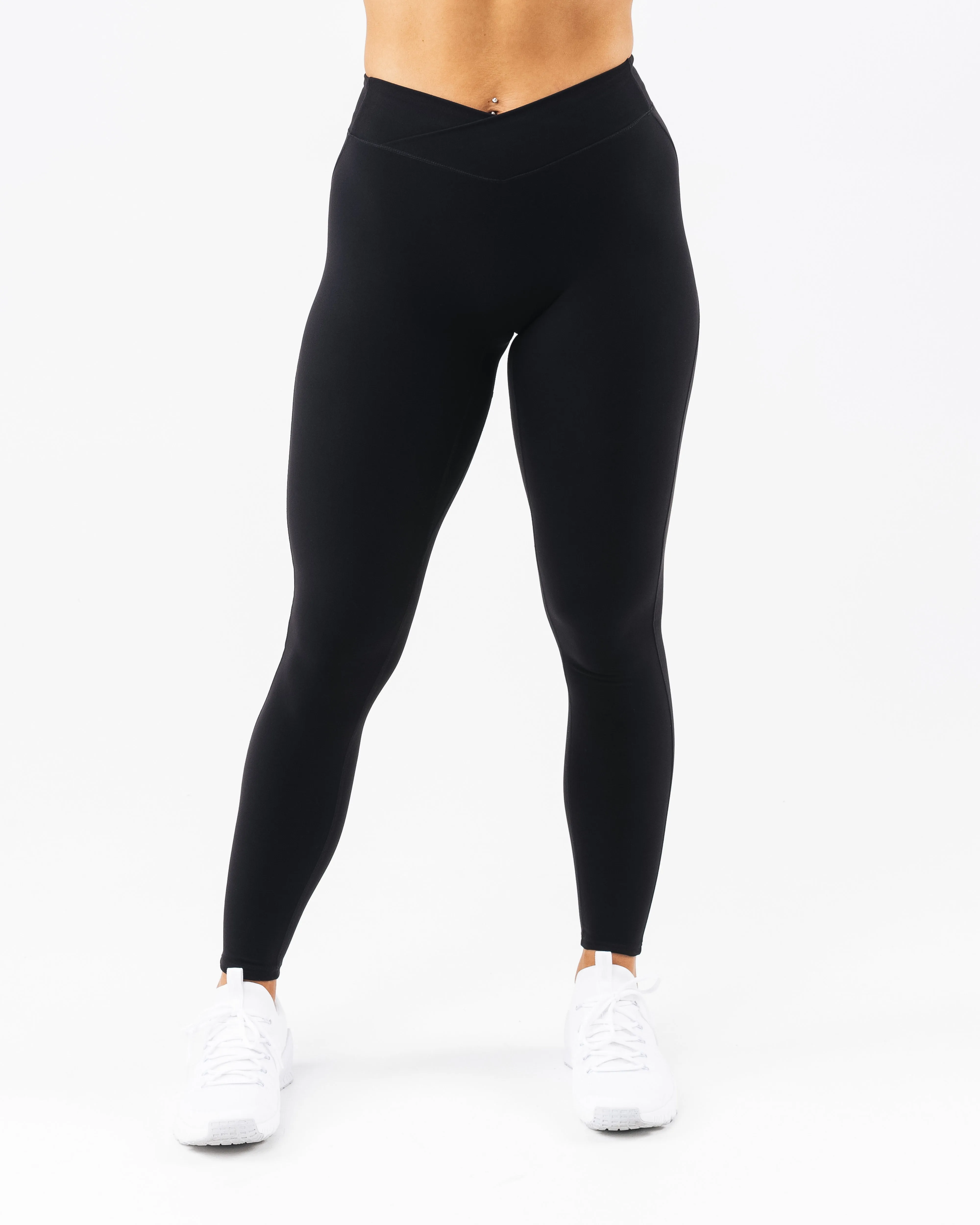Wrap Mid Rise Legging - Black sold by Alphalete