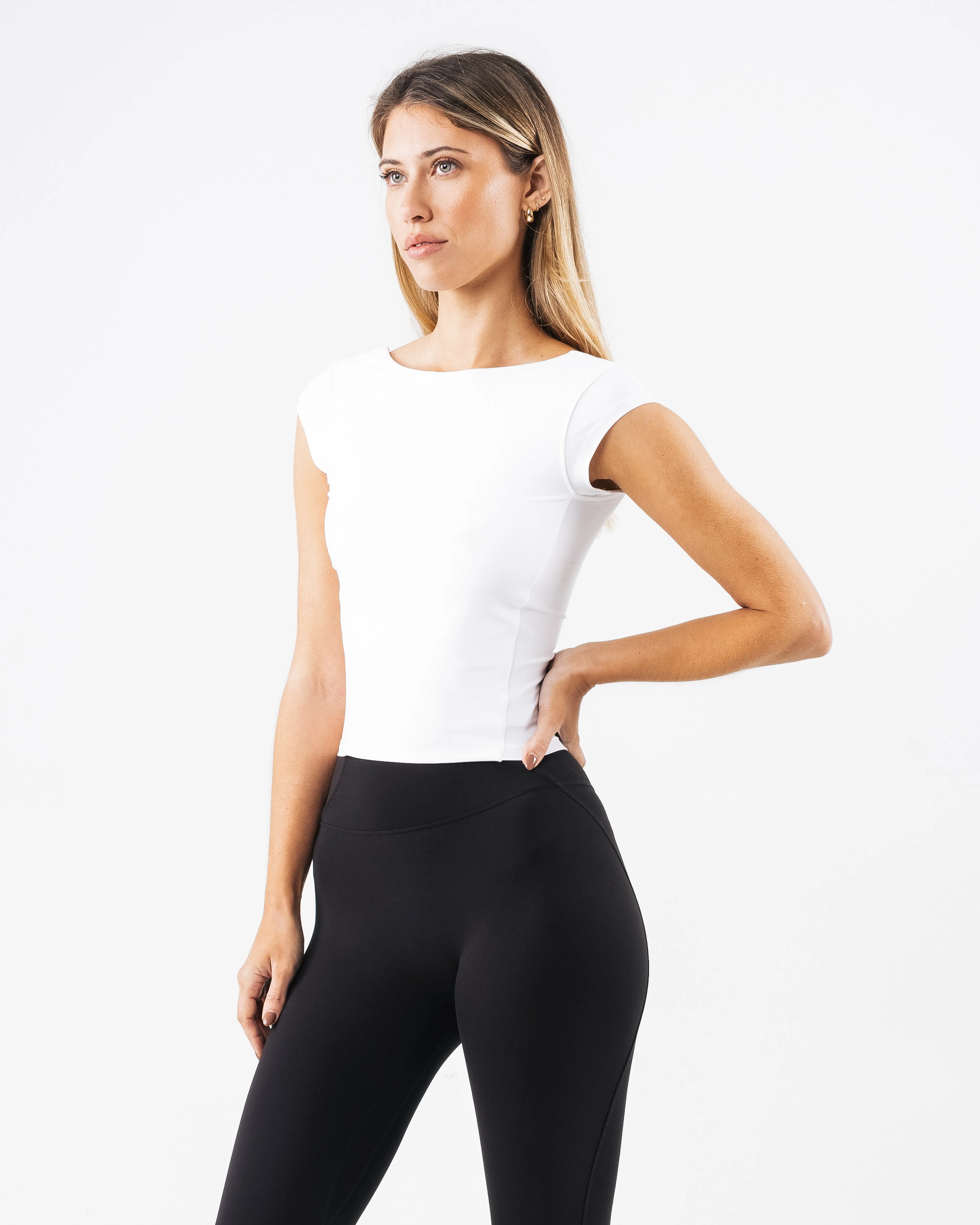 Basics Open Back Top - White sold by Alphalete product image thumbnail 4
