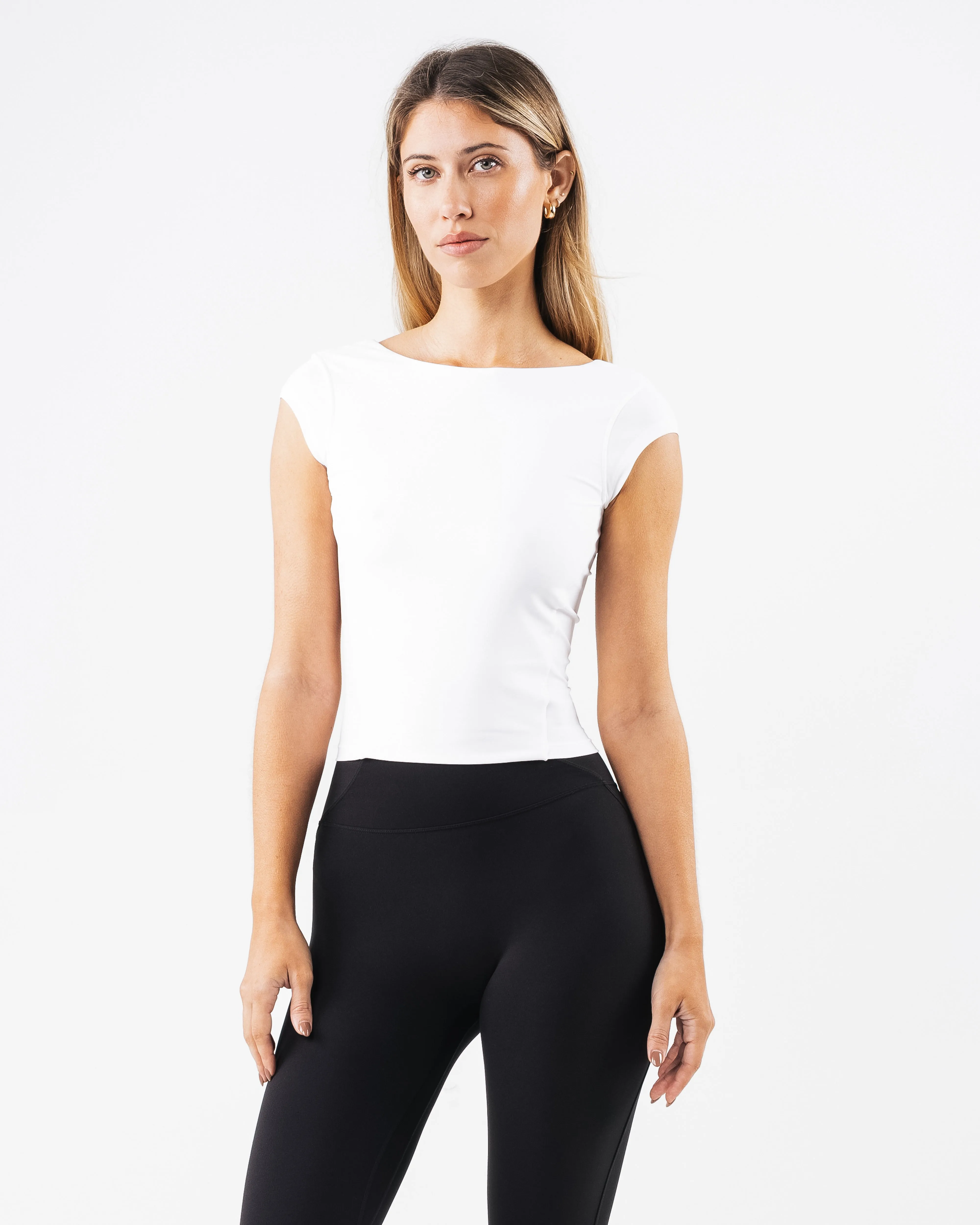 Basics Open Back Top - White sold by Alphalete product image thumbnail 3