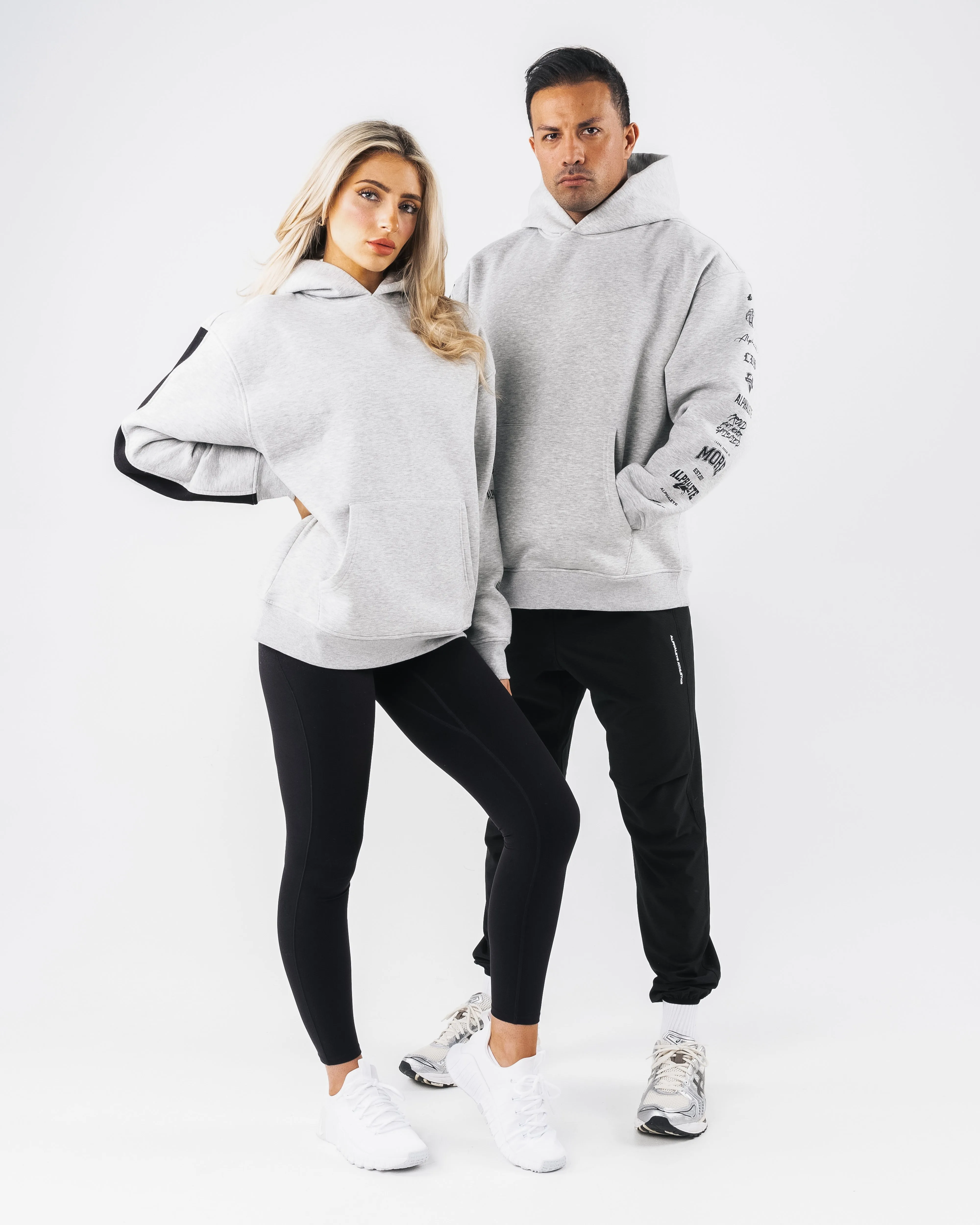 Core Stripe Hoodie - Heather Grey sold by Alphalete