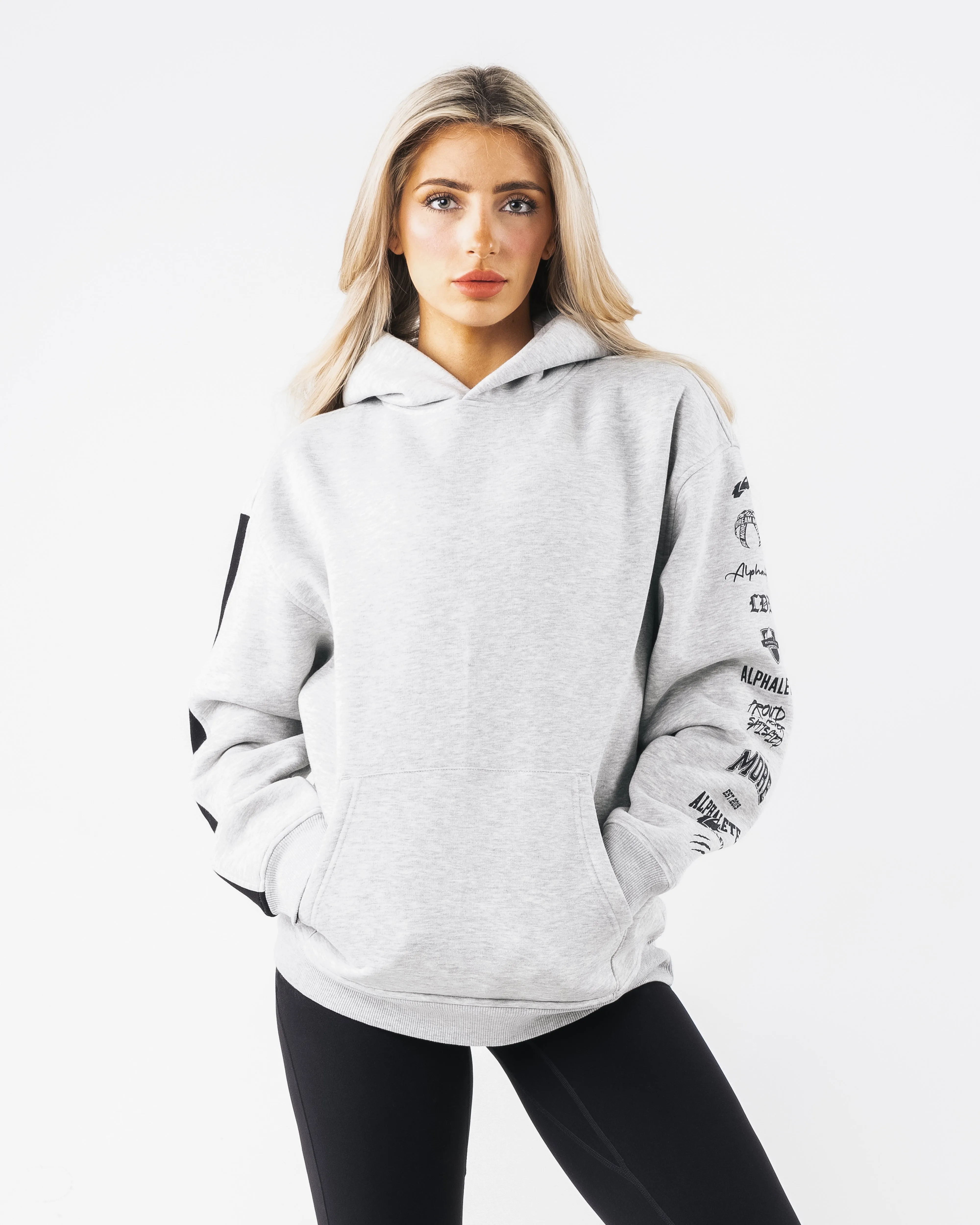 Core Stripe Hoodie - Heather Grey sold by Alphalete product image thumbnail 3