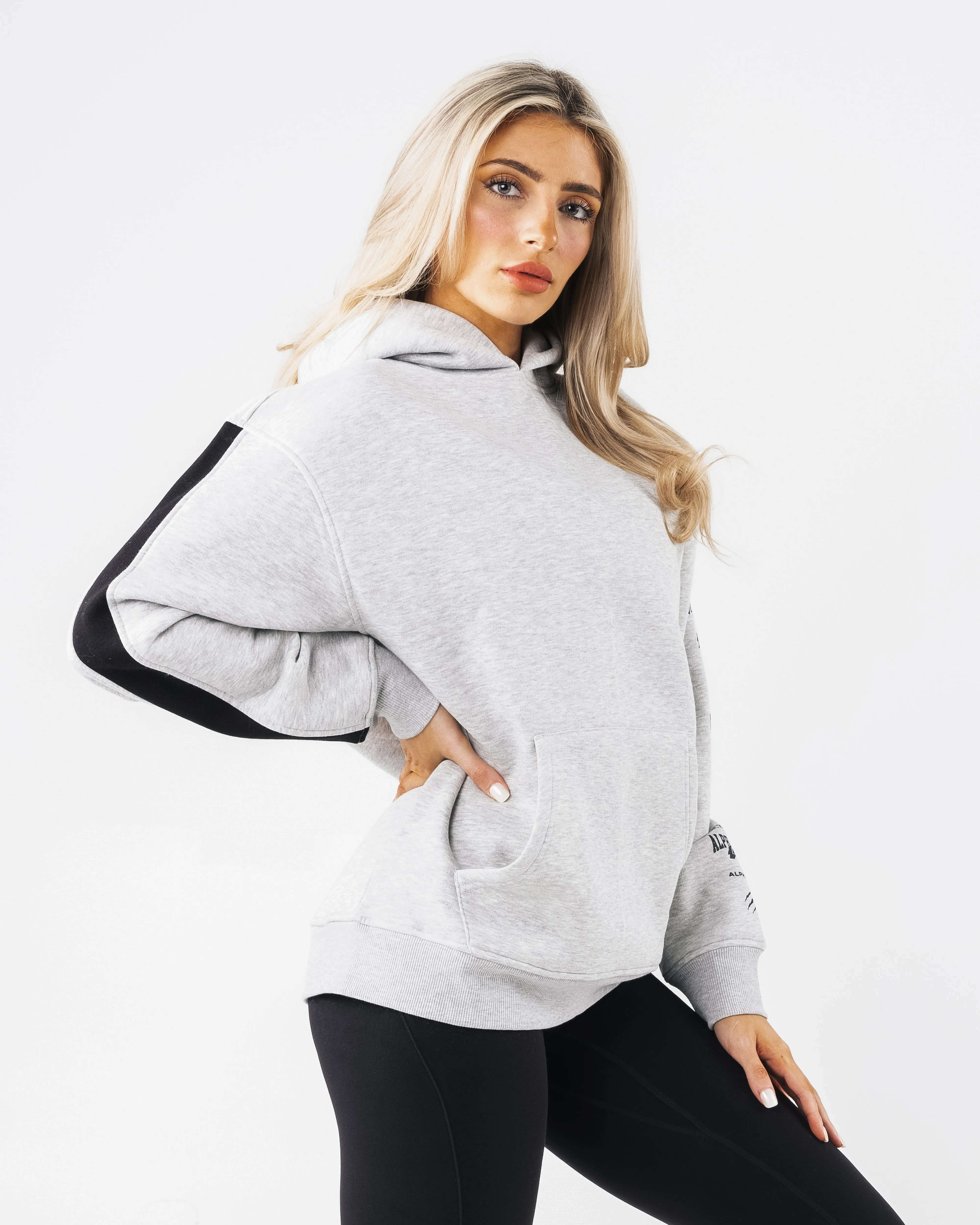 Core Stripe Hoodie - Heather Grey sold by Alphalete product image thumbnail 5