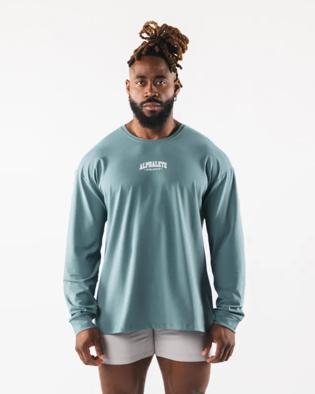 AA Paisley Print LS Tee - Turquoise sold by Alphalete