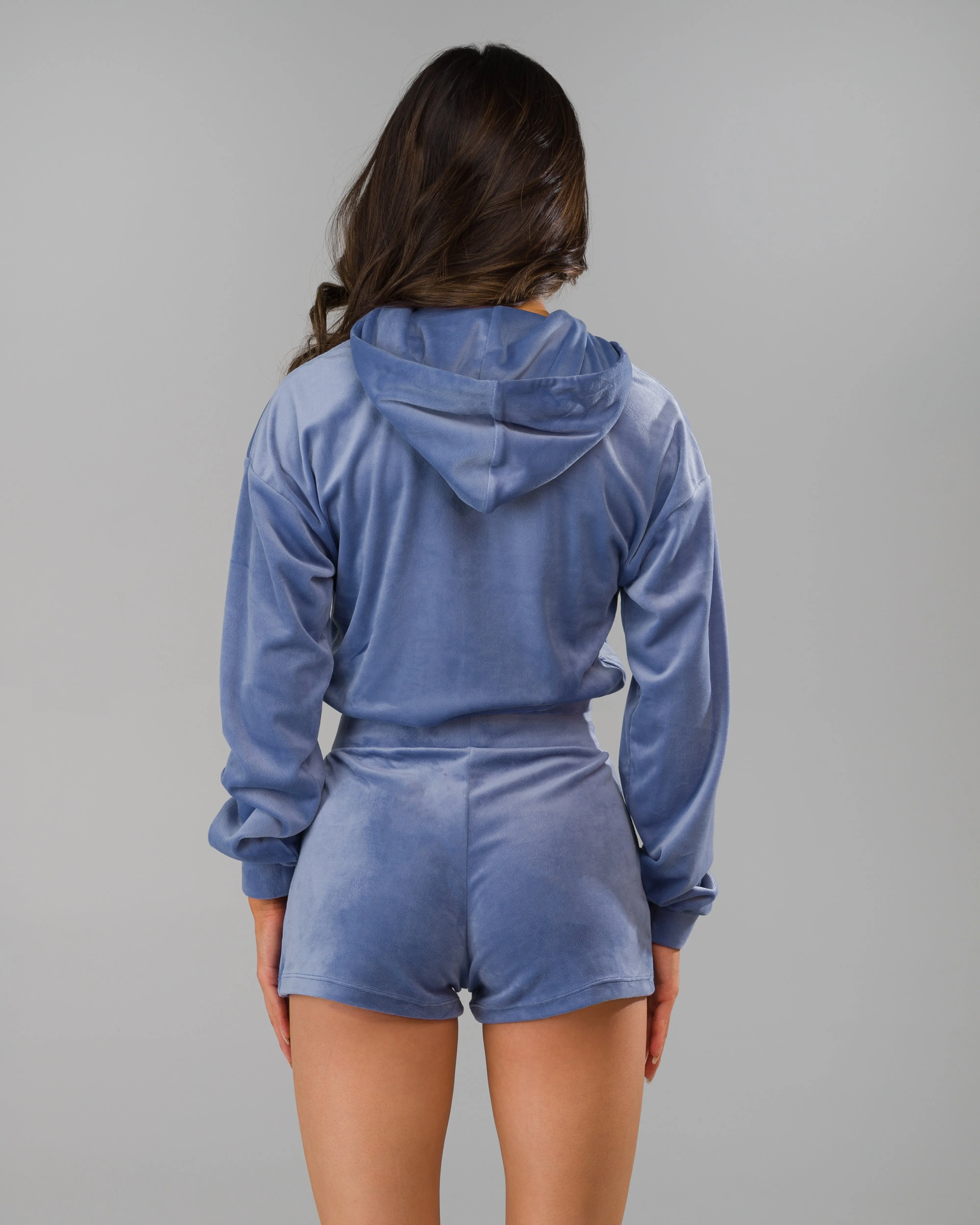 Velour Zip Hoodie - Bluebonnet sold by Alphalete product image thumbnail 3